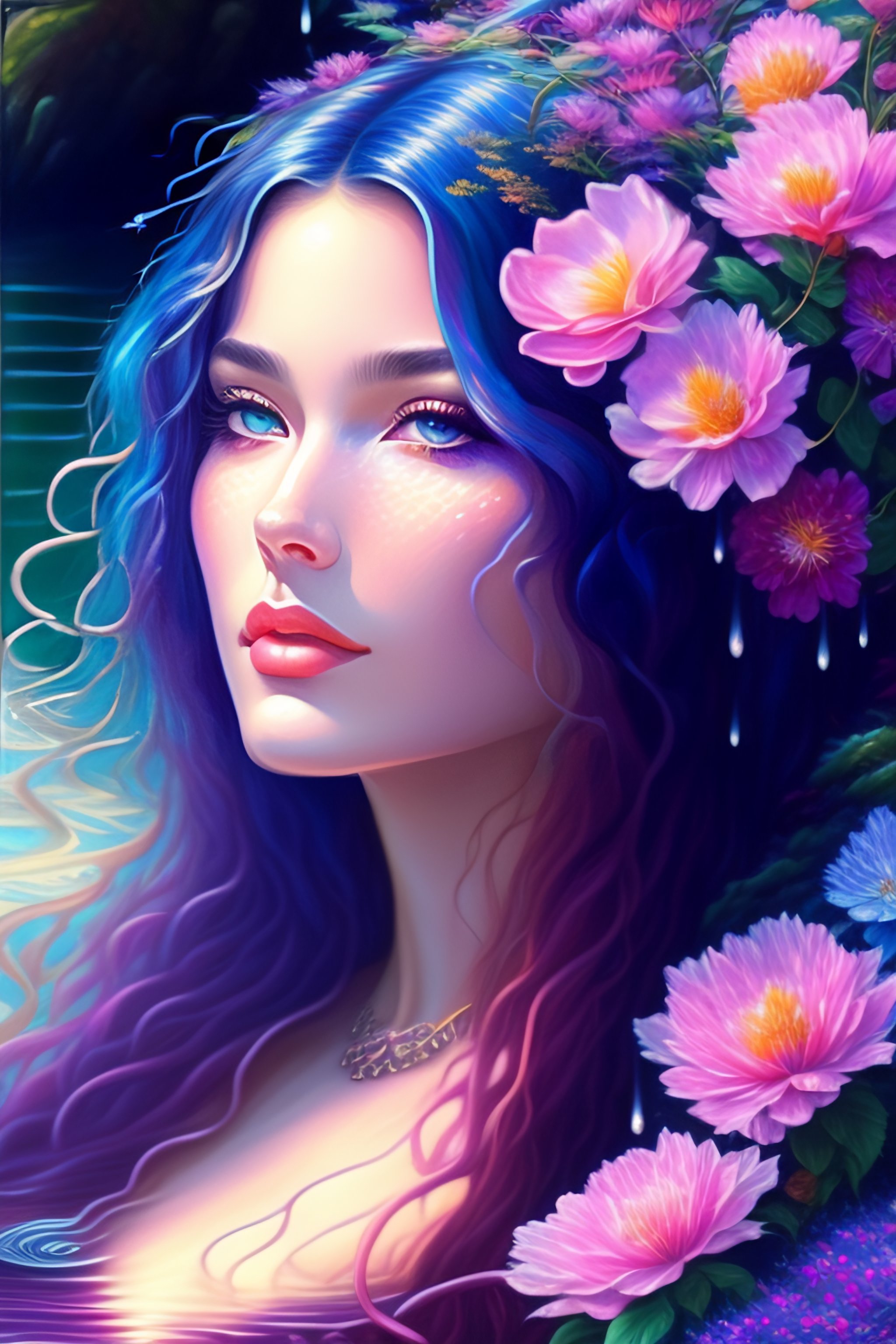 Lexica - Sharp detailed backdrop and scenery Lisa frank portrait of a ...