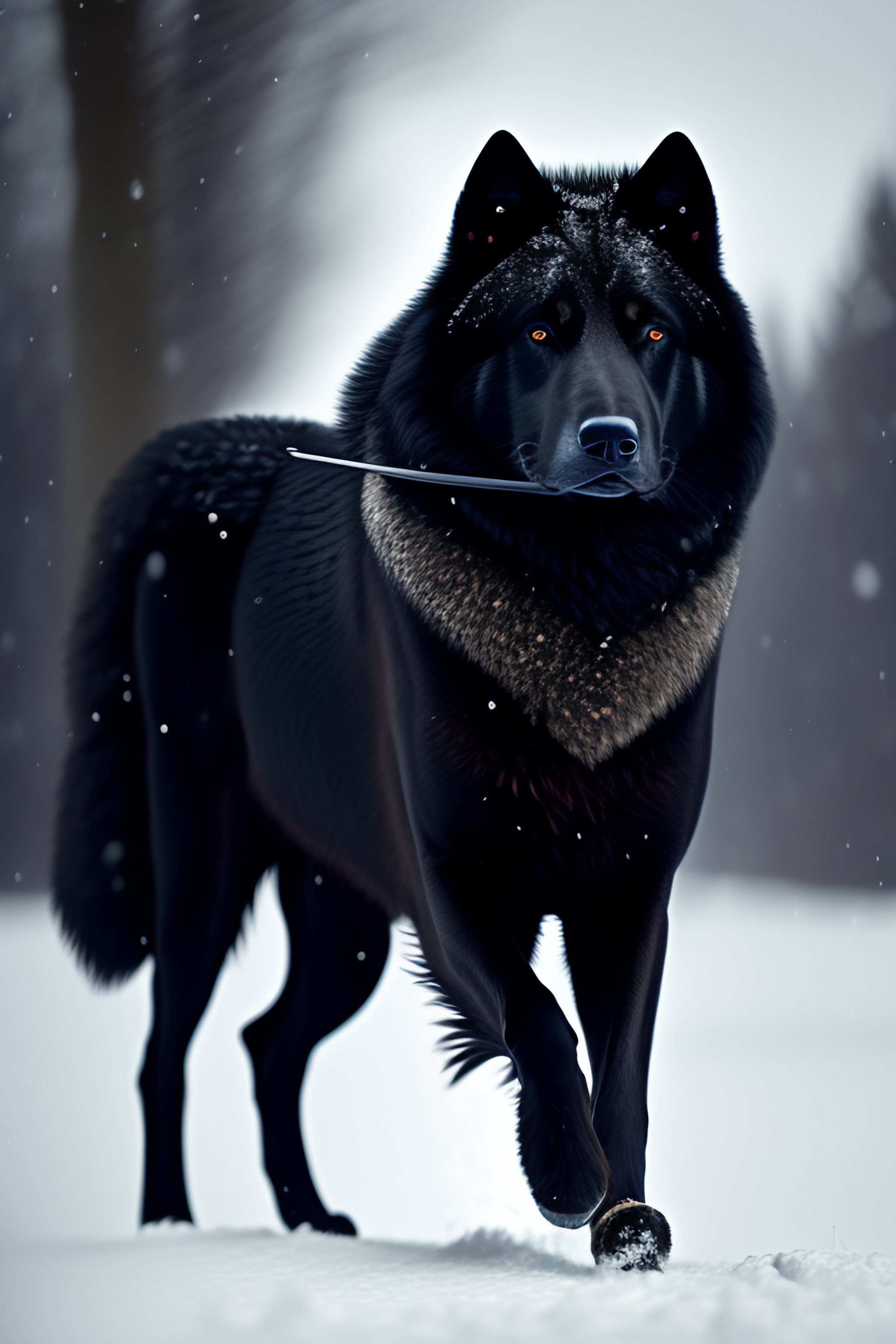 evil dark wolf