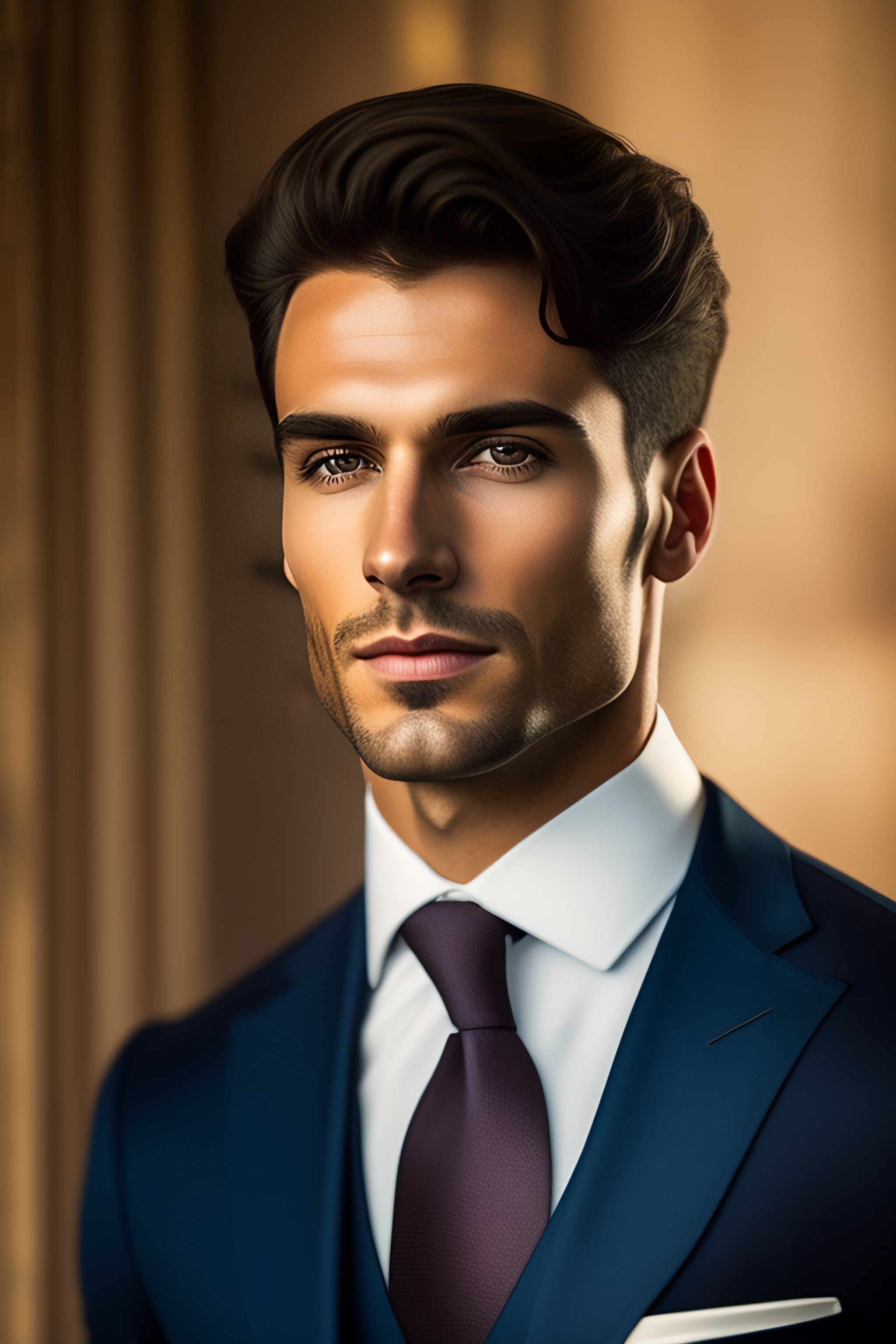 Lexica - Portrait of damiano david in a suit