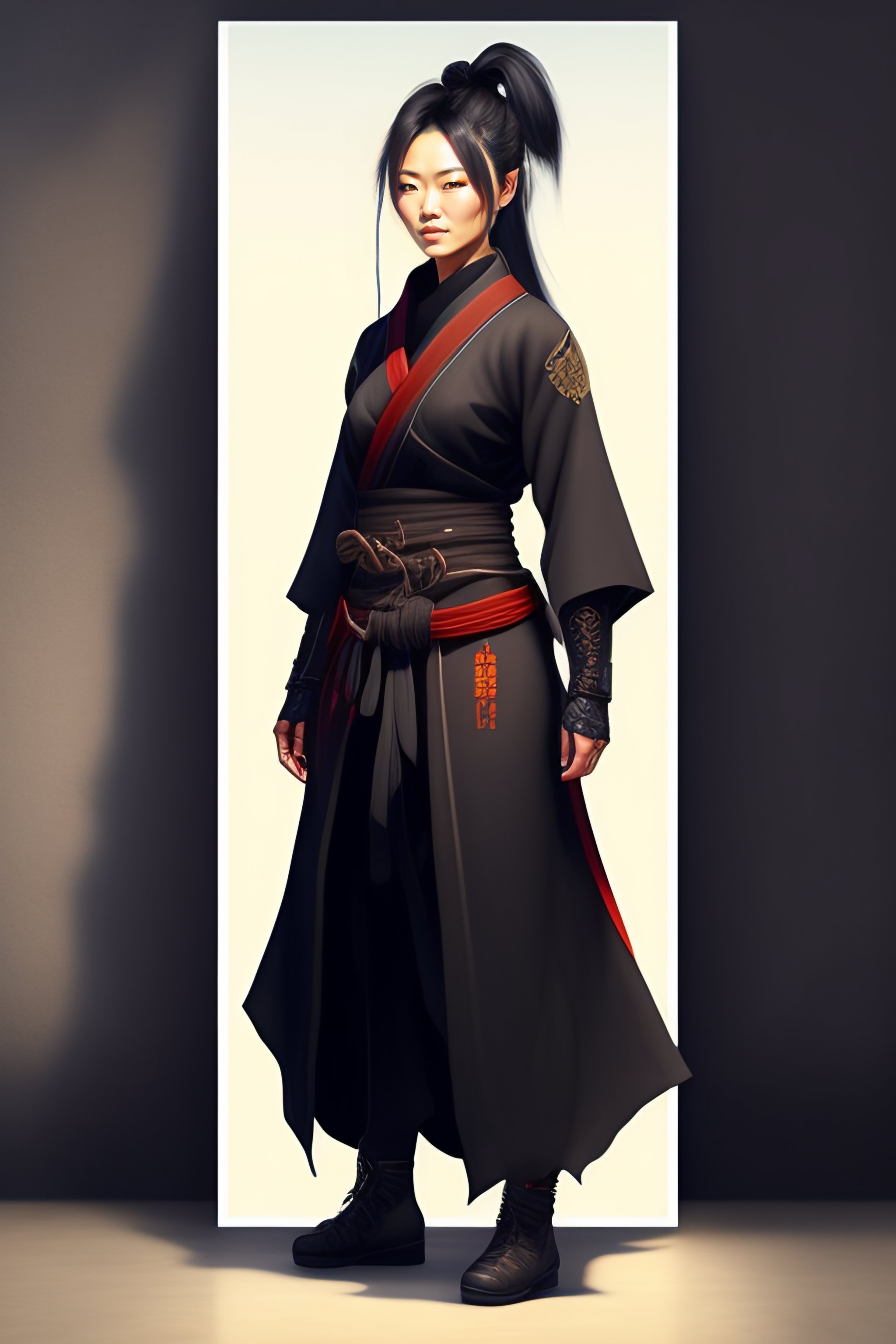 Lexica - Concept art of a japanese ninja woman, cotton clothing, post ...