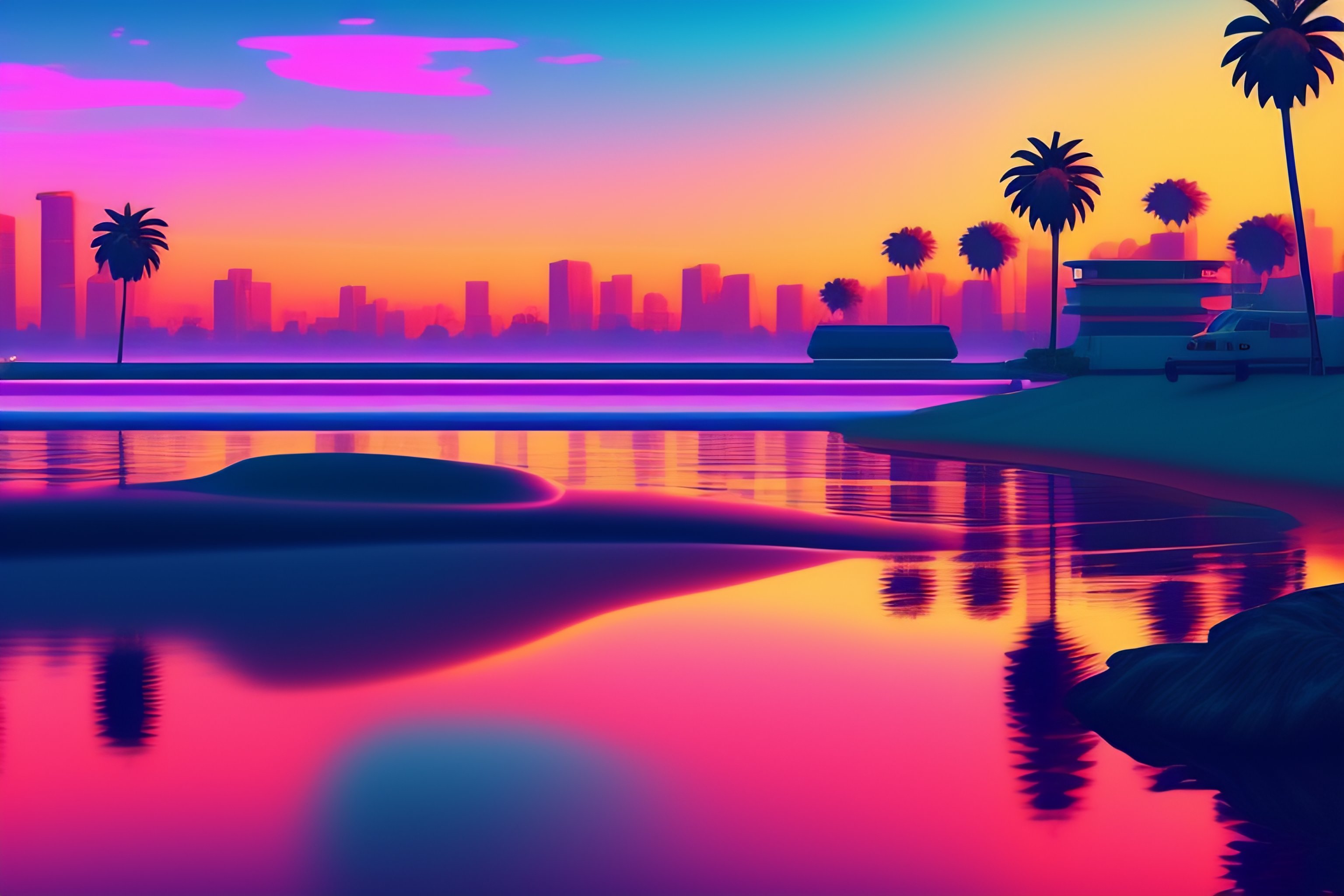 Lexica - Poster for gta 6 vice city remake, 8k,