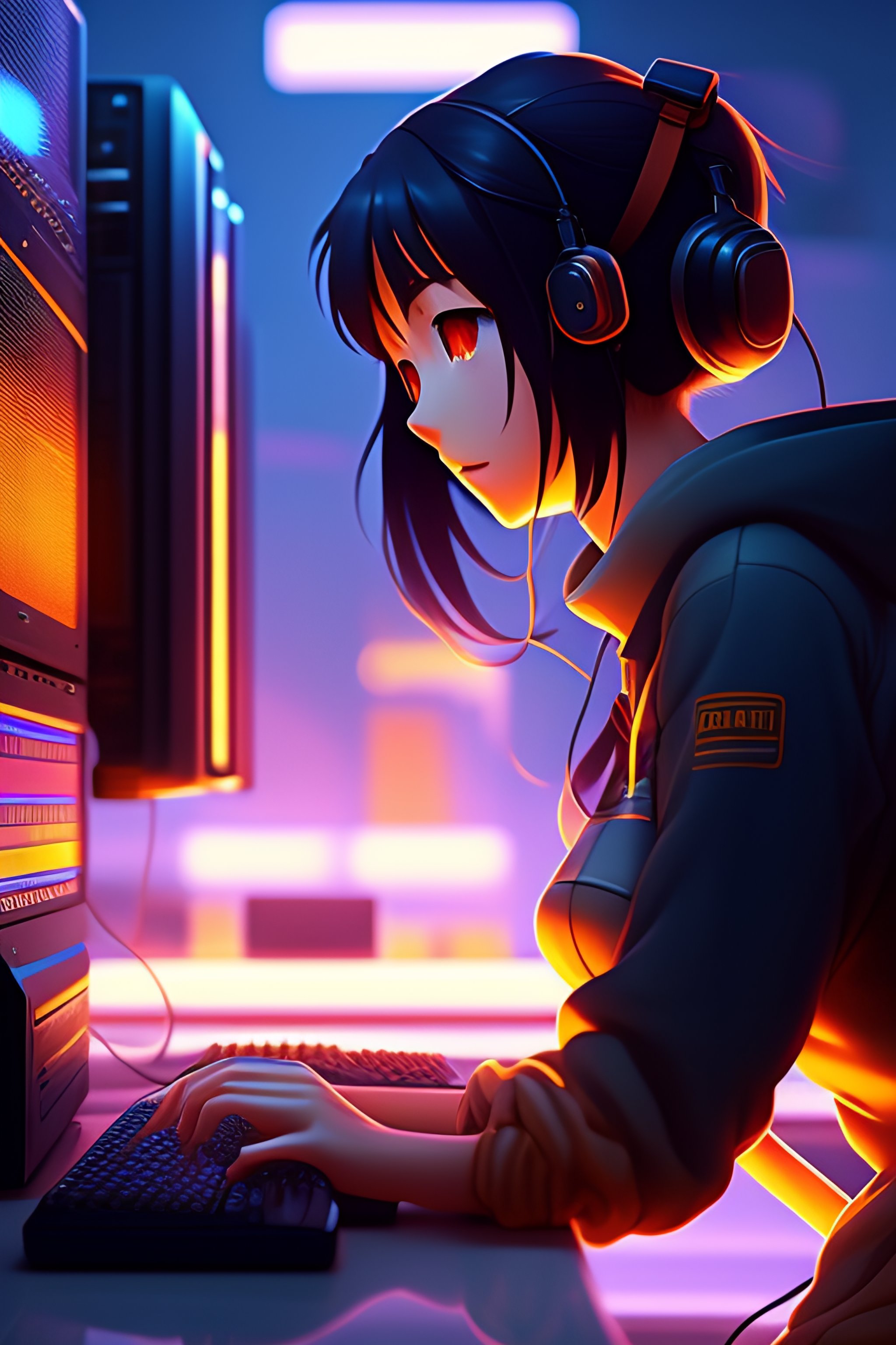 Anime Technology Girl