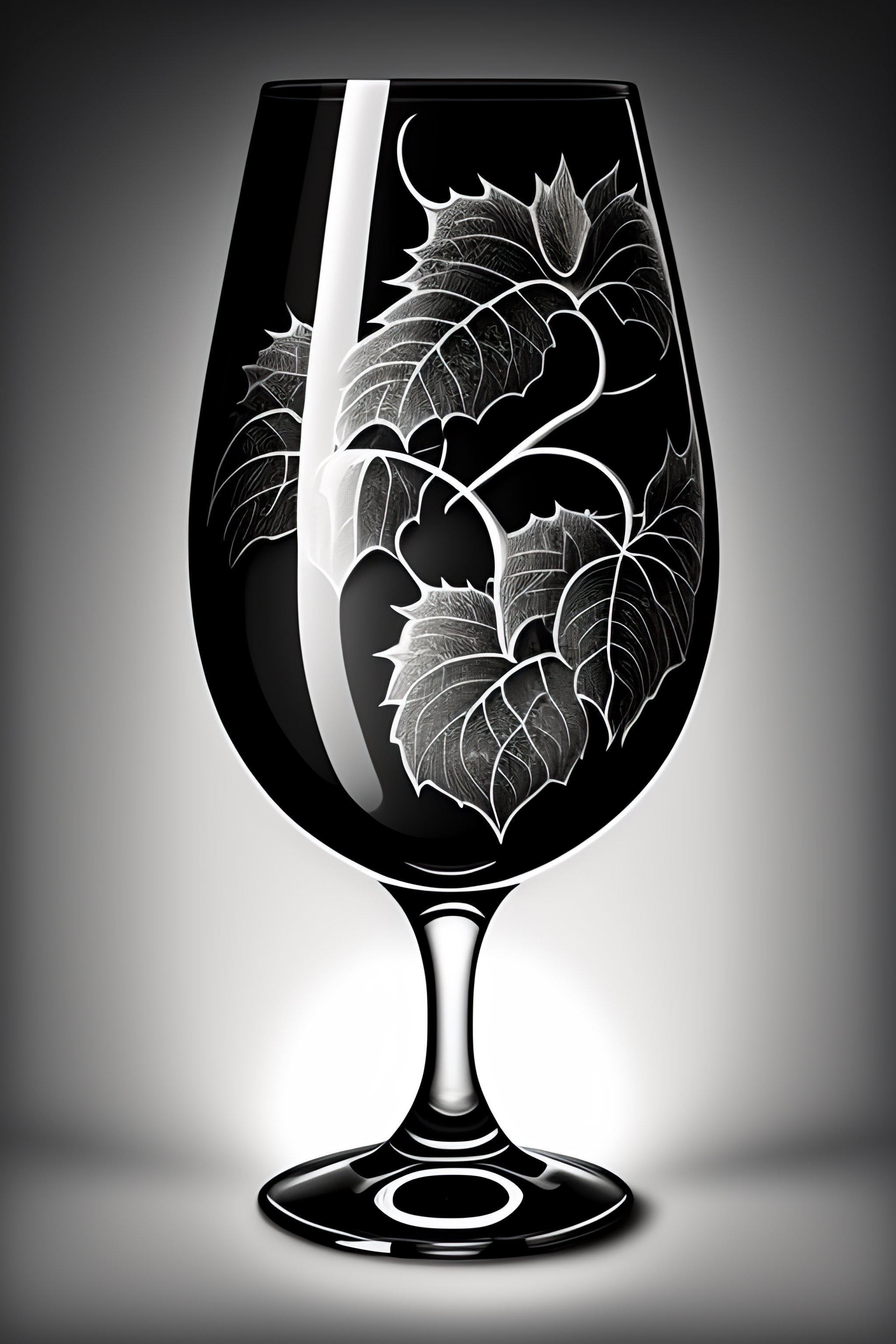 Lexica - A detailed glass of wine, highly detailed, vector logo, black ...