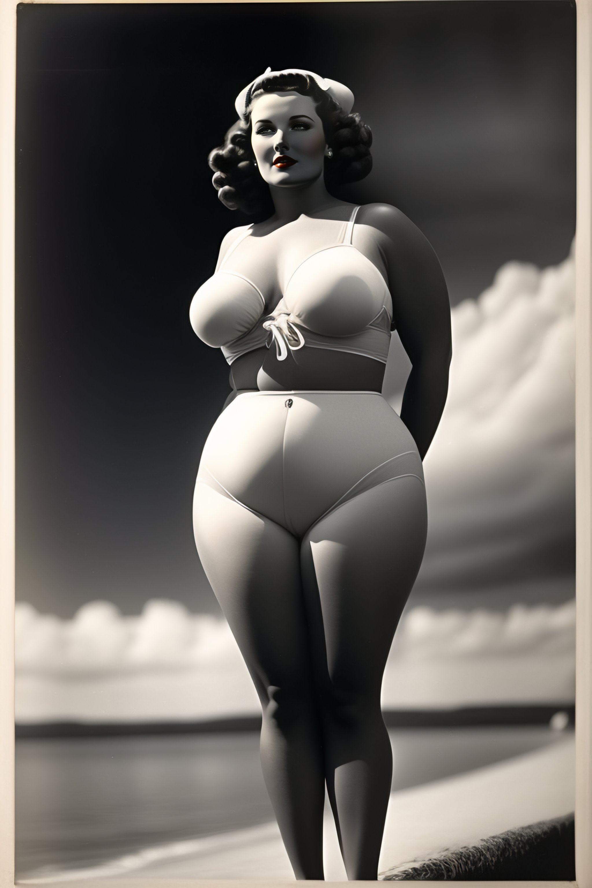 Lexica - Big figure girl without panty in 1942