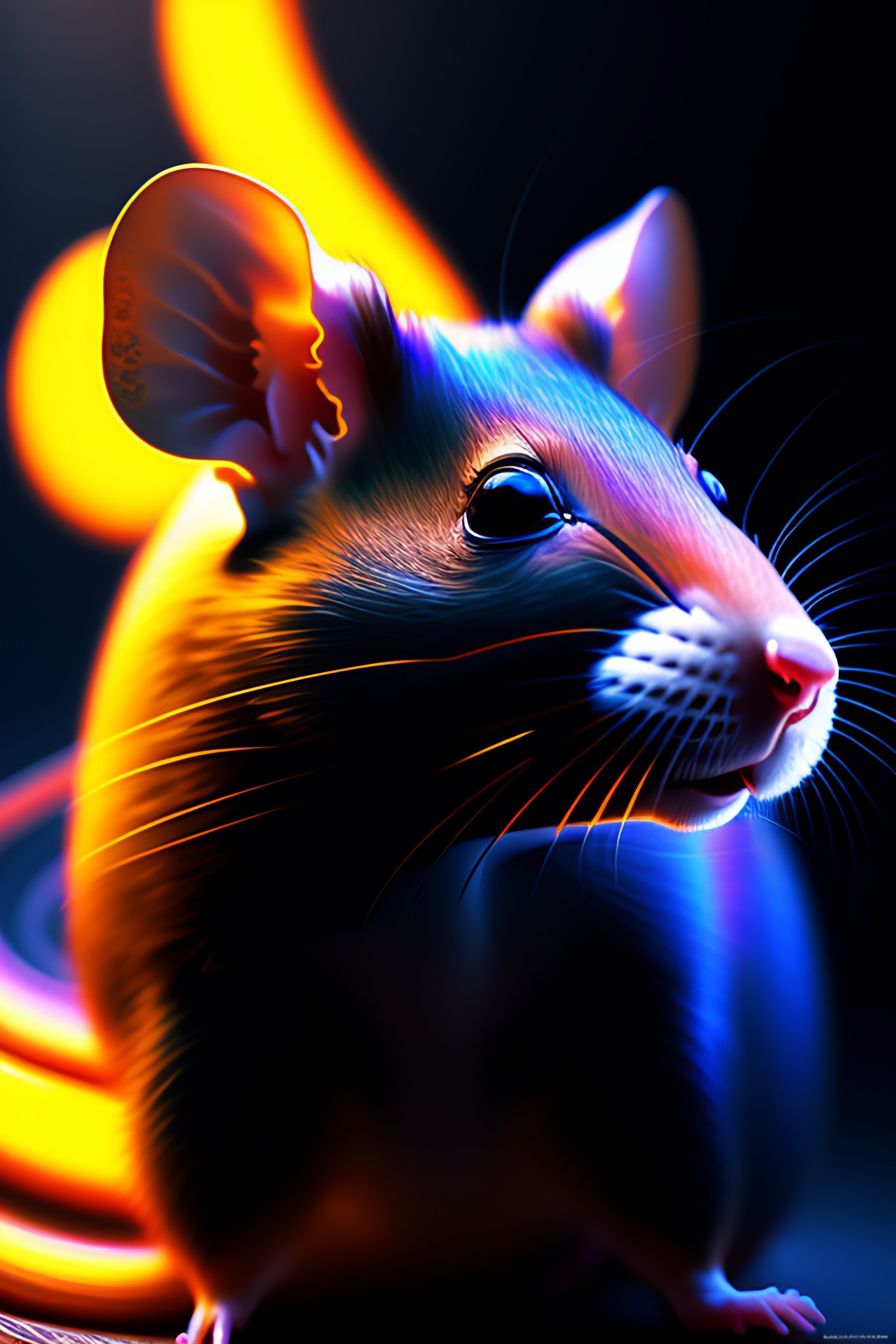 Lexica - Rat, ethereal, neon, extremely high detail, complex ...