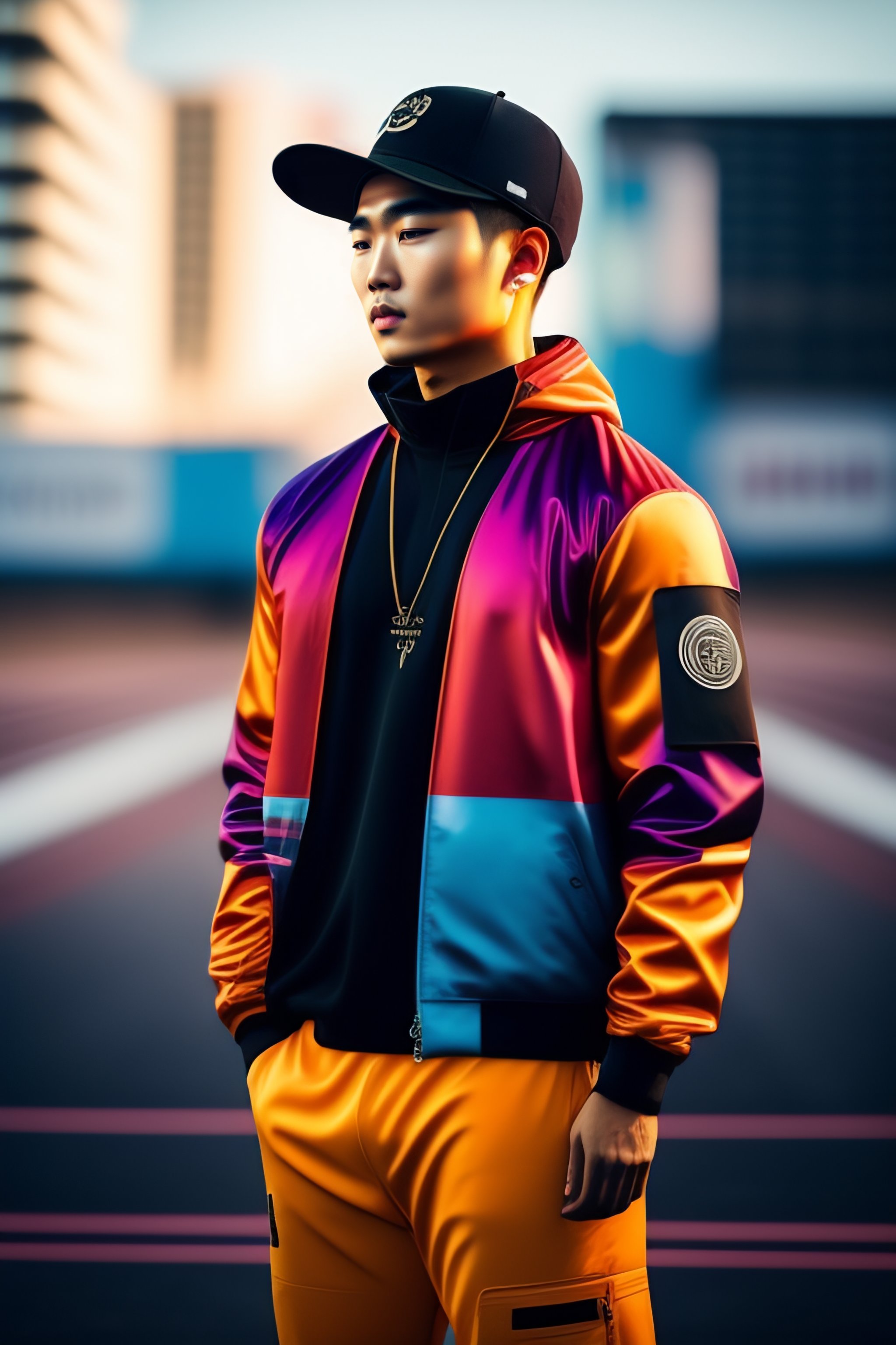 Lexica - A charater that wear a blockcore outfit with a brand named ...