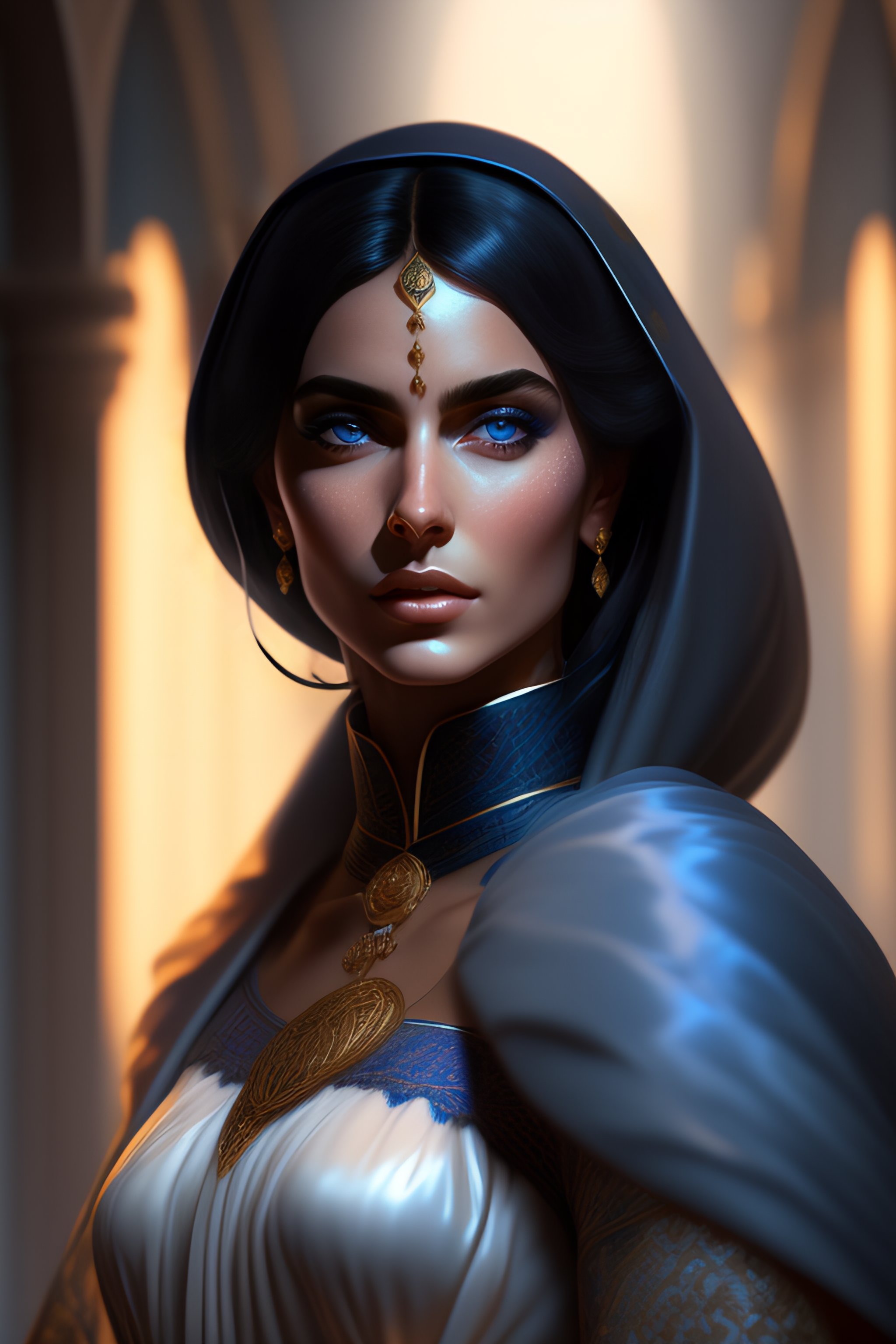 Lexica - A Photorealistic dramatic hyperrealistic brifht blue eyes ...