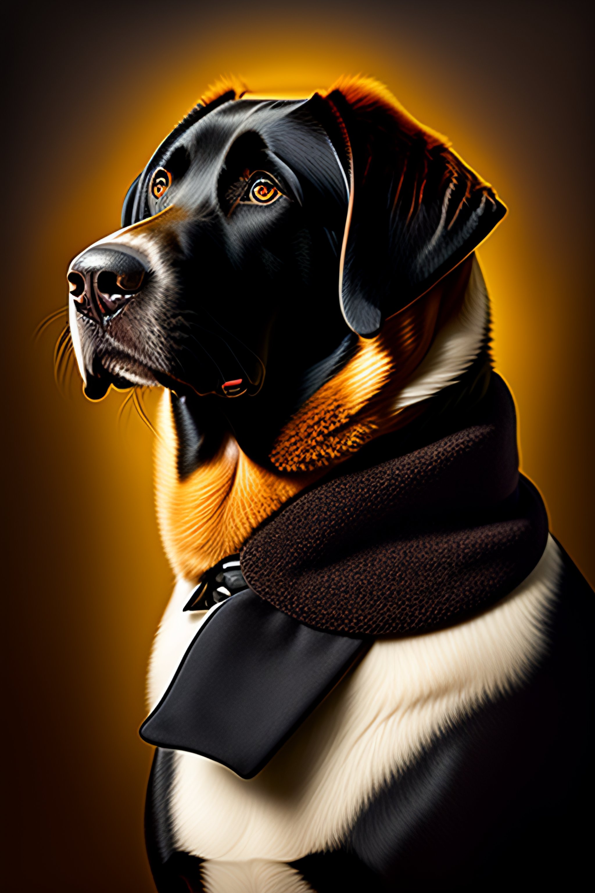 Lexica - Furry art of a male Black Labrador retriever dogman in a ...