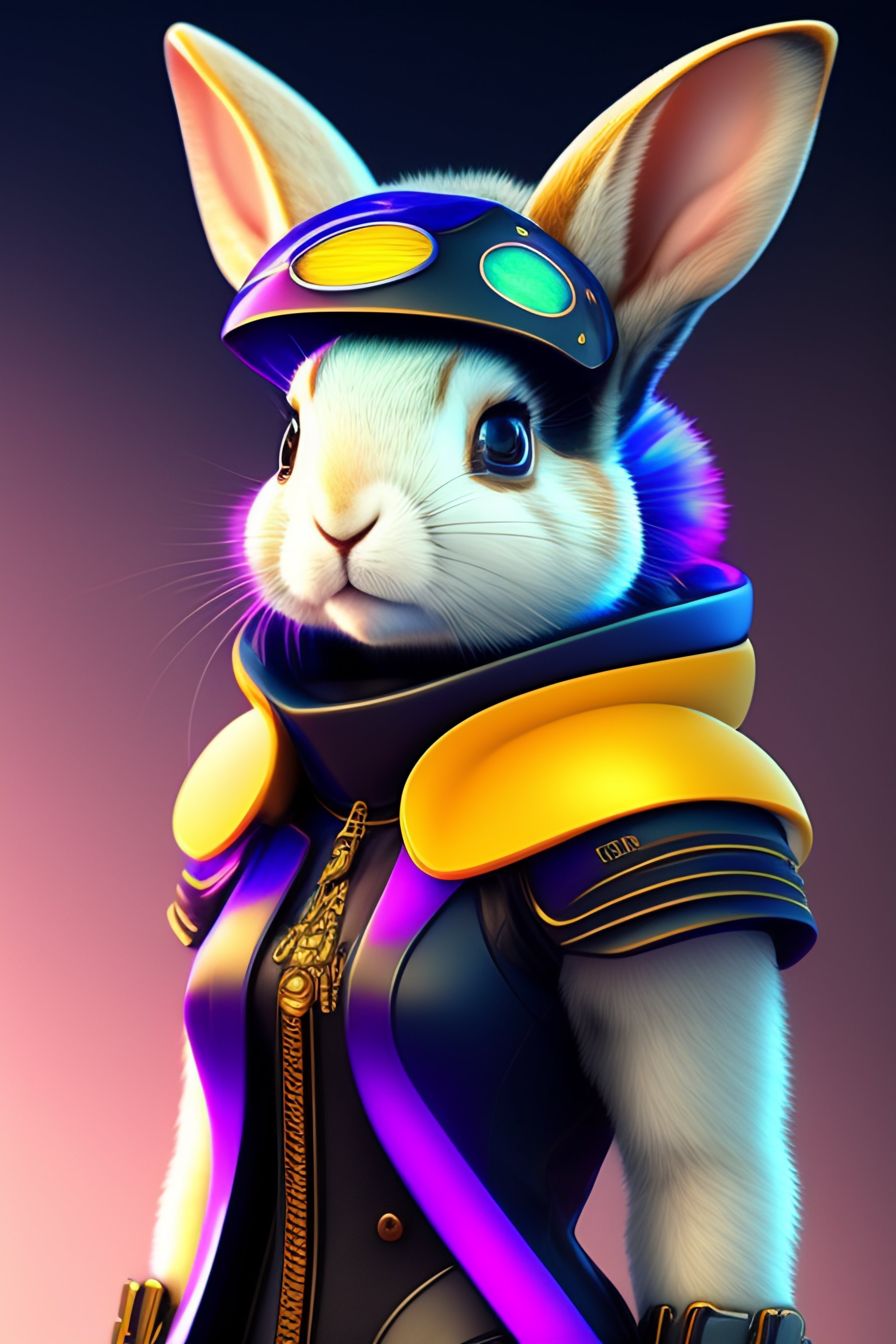 Lexica - A solar punk cute avatar in a futuristic world. Rabbit ...