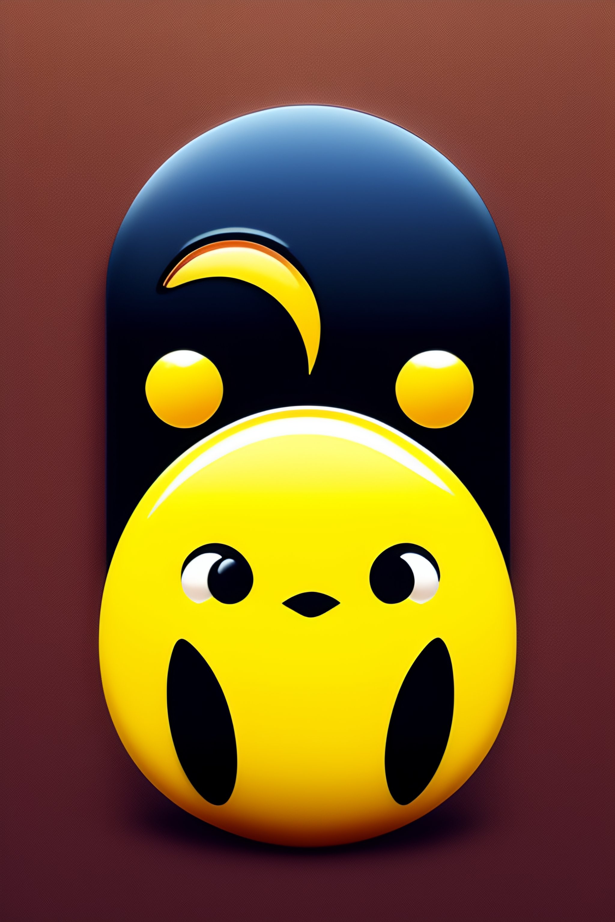 Lexica - Minimal galaxy penguin logo on yellow background