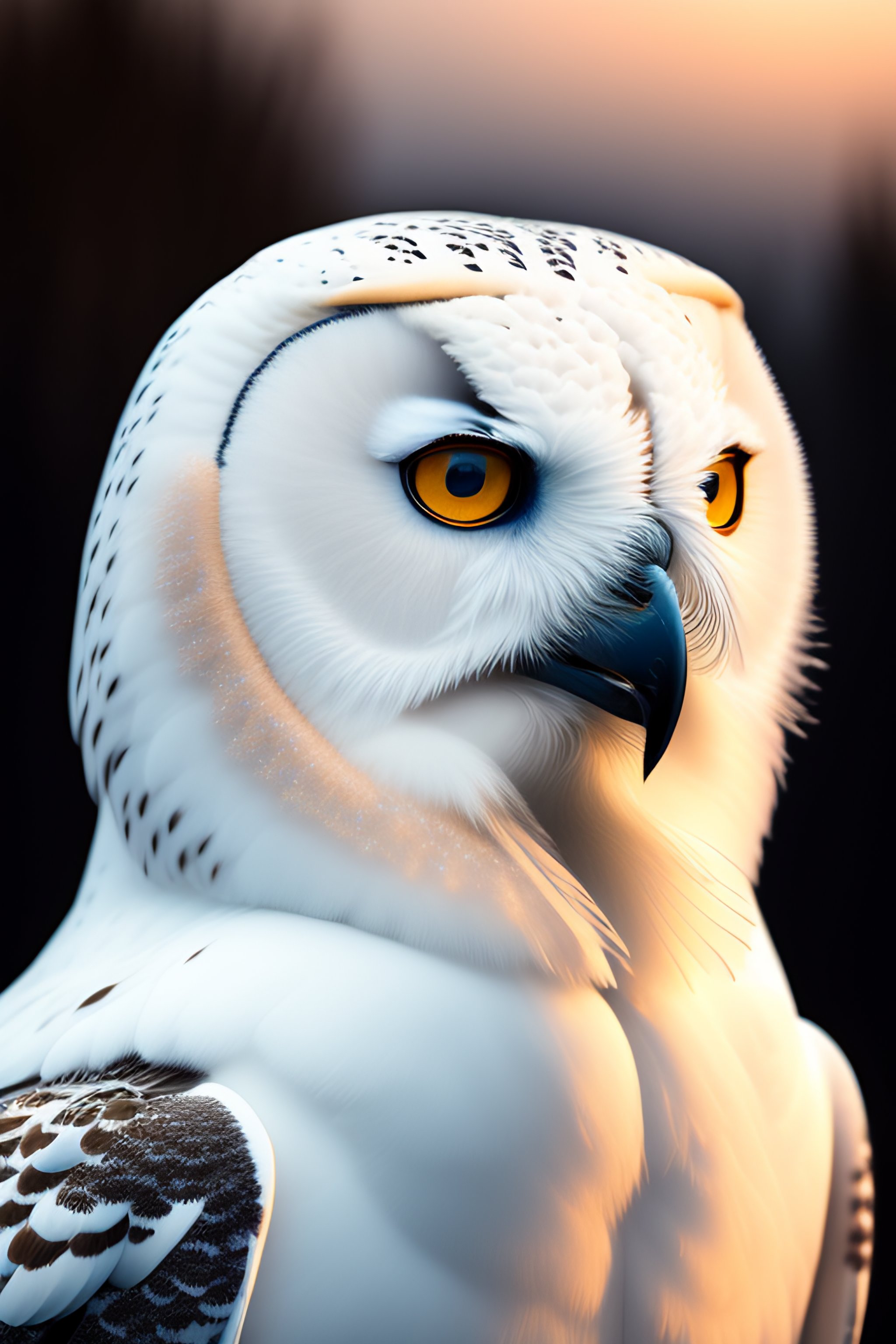 Lexica Ultra high definition of a magnificent snowy owl queen