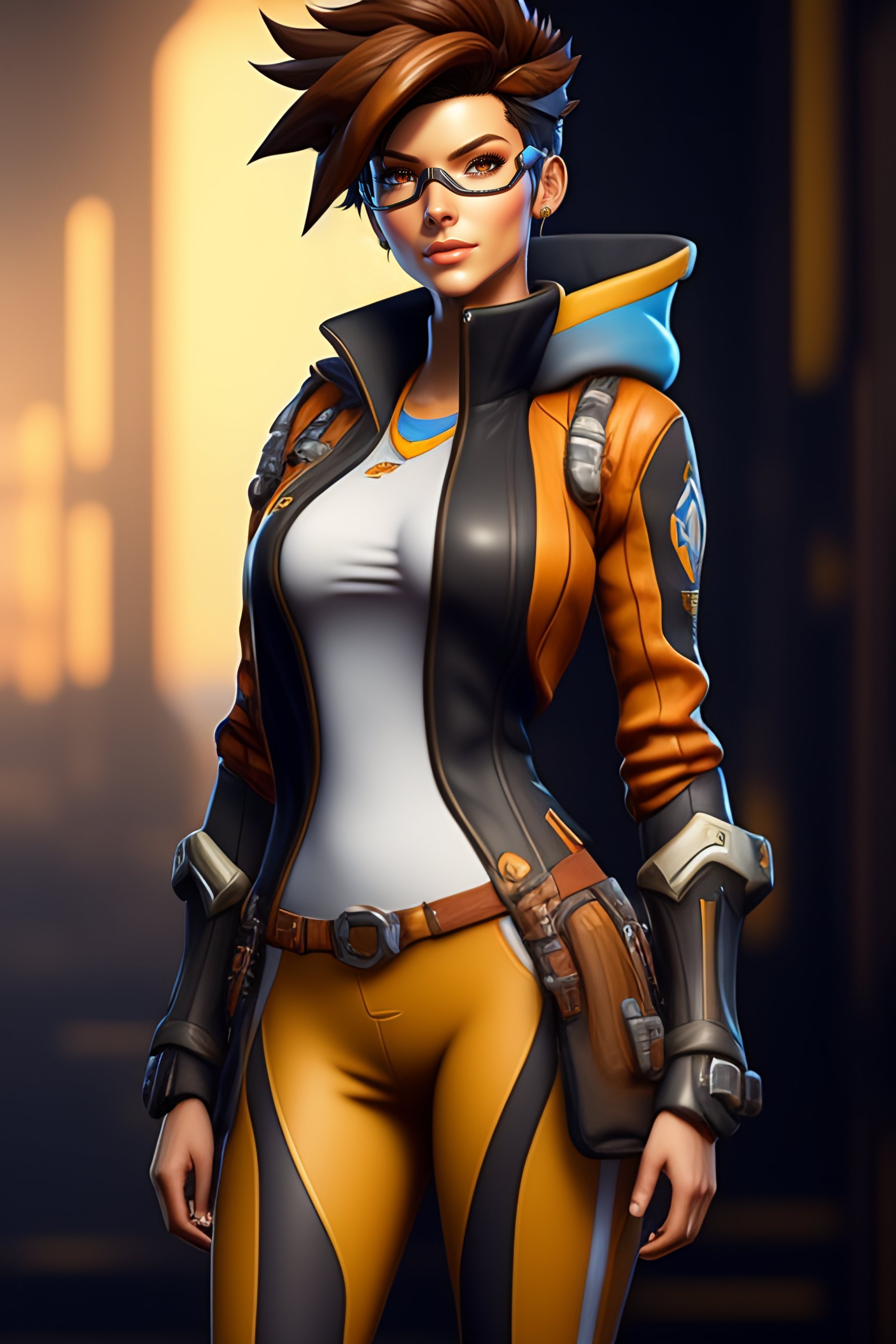 Lexica - Tracer from overwatch, highly detailed, otrn clothes