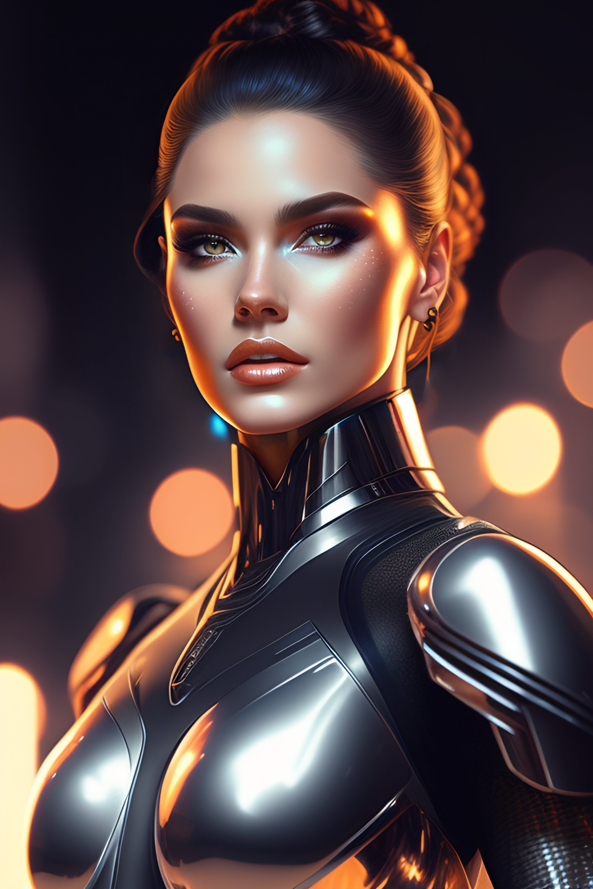 Lexica - Portrait of robocop girl, intricate, futuristic, elegant ...