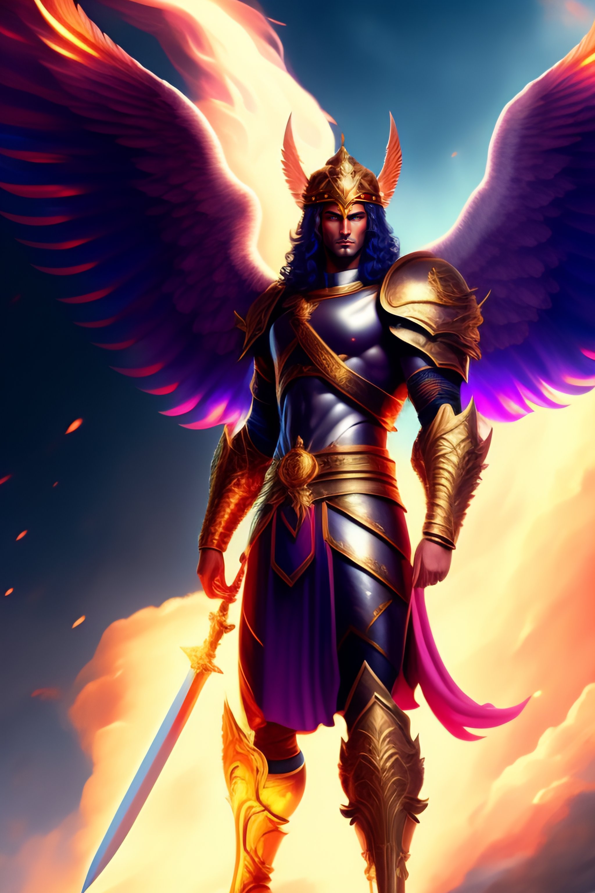 Lexica Saint Michael Archangel according to the Bible, with sword