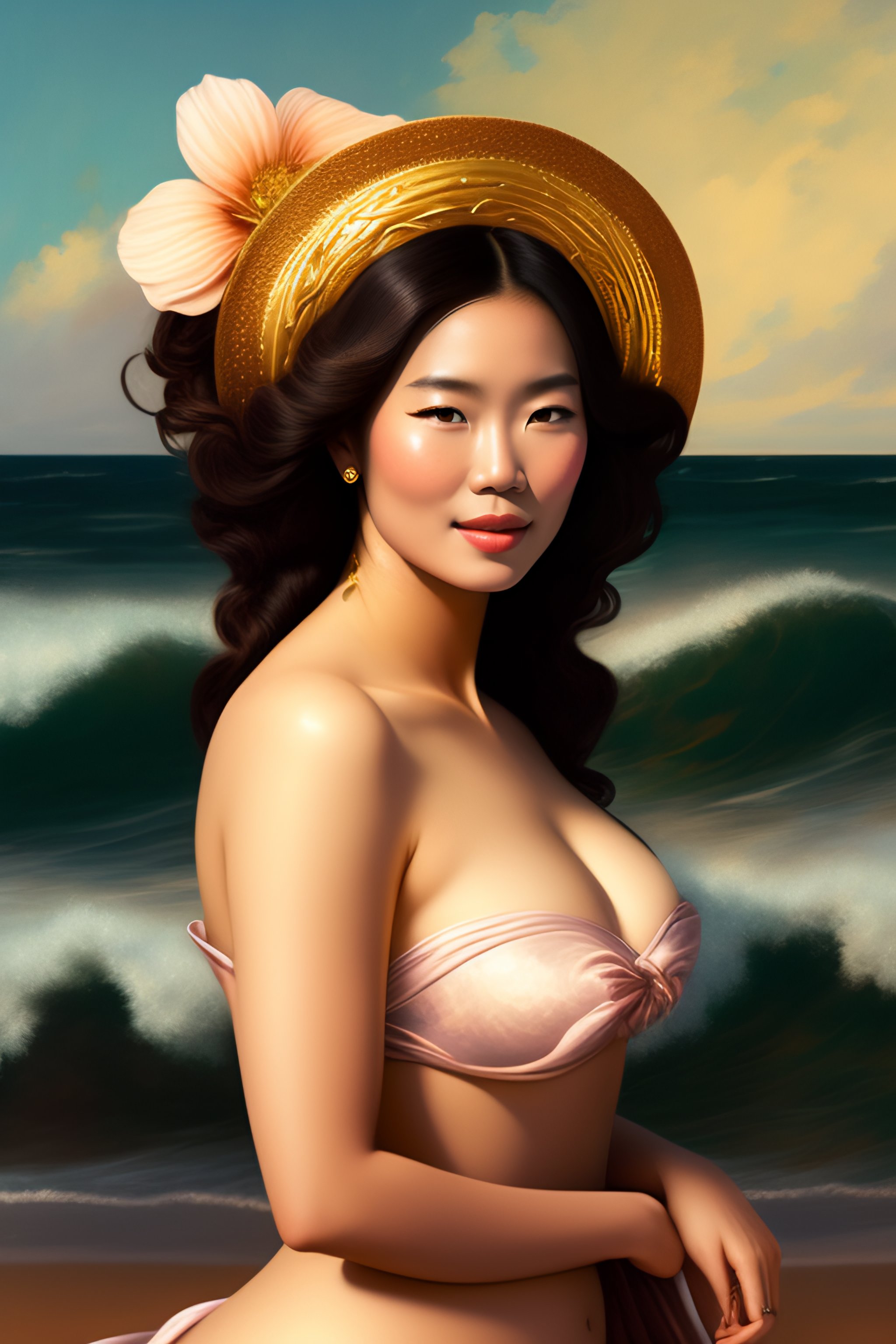 Lexica - Aria lee in the style of the birth of venus