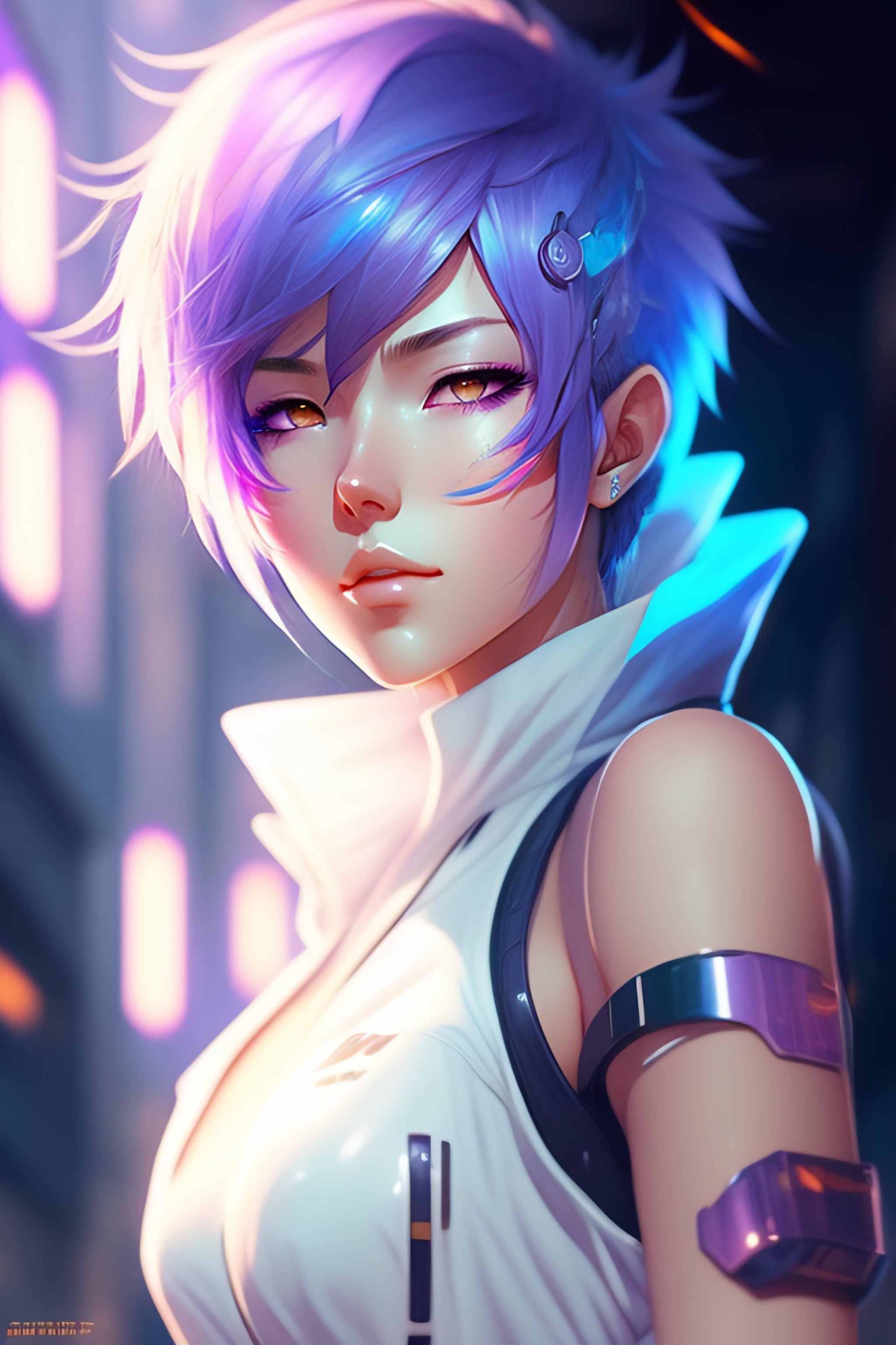 Lexica - anime cyberpunk girl