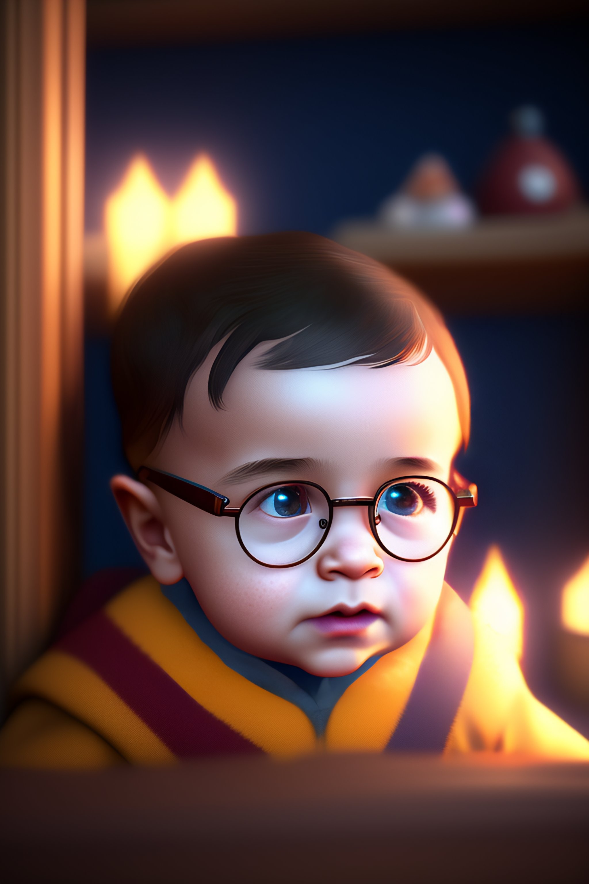 Lexica - Cute baby harry potter, photo realistic, unreal engine ...