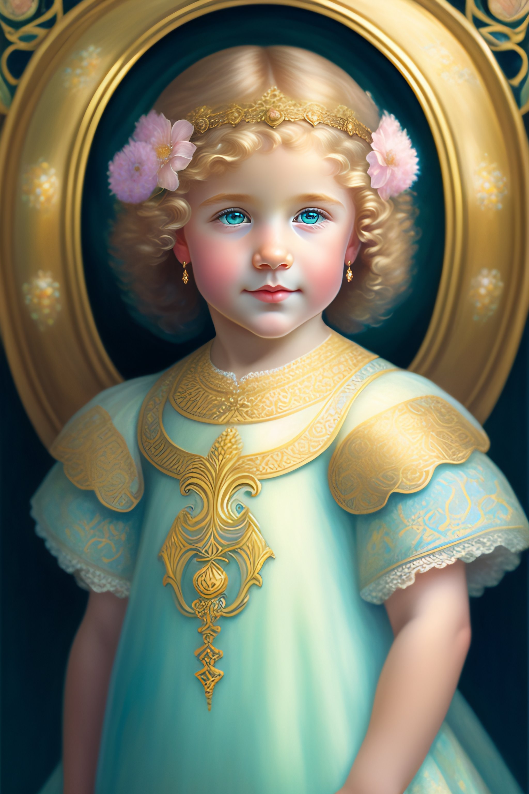 Lexica - Highly detailed Belgian art nouveau portrait of a short hair ...