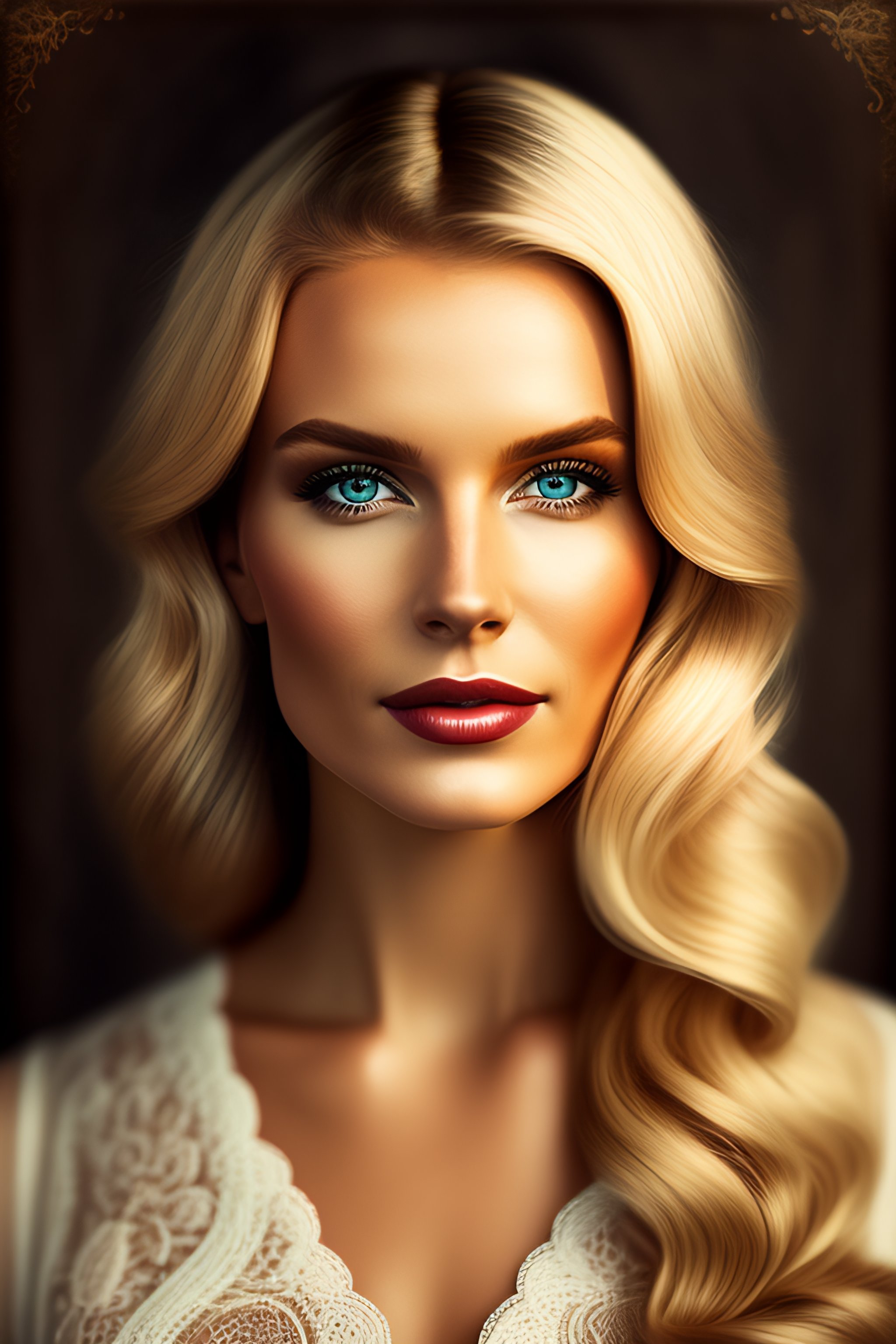Lexica - Beautiful blonde woman portrait vintage style