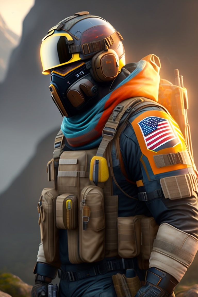 Lexica Special forces soldier in a acronym suit, character concept art, hyperrealistic, aaron