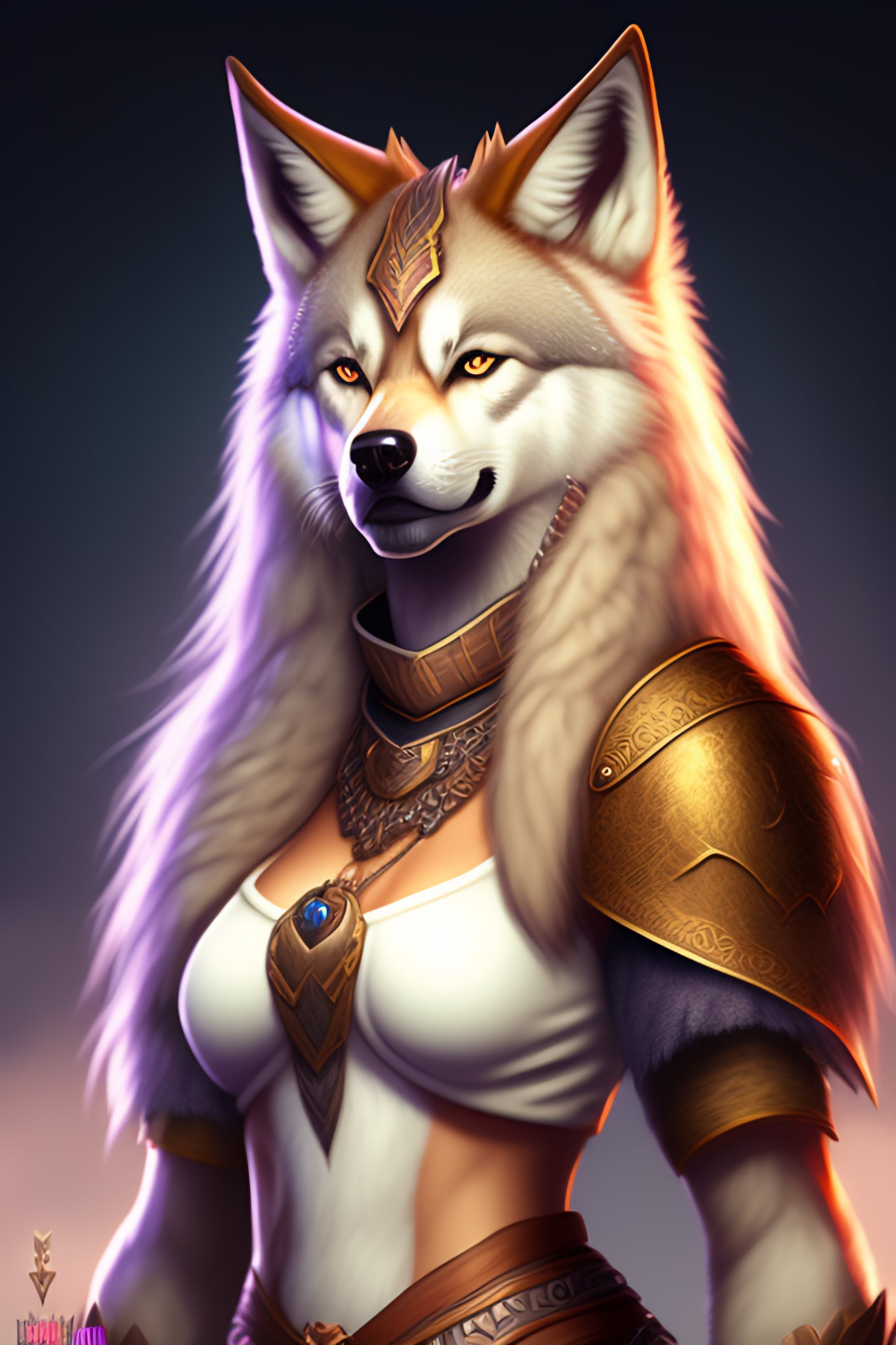 Anthro female wolf