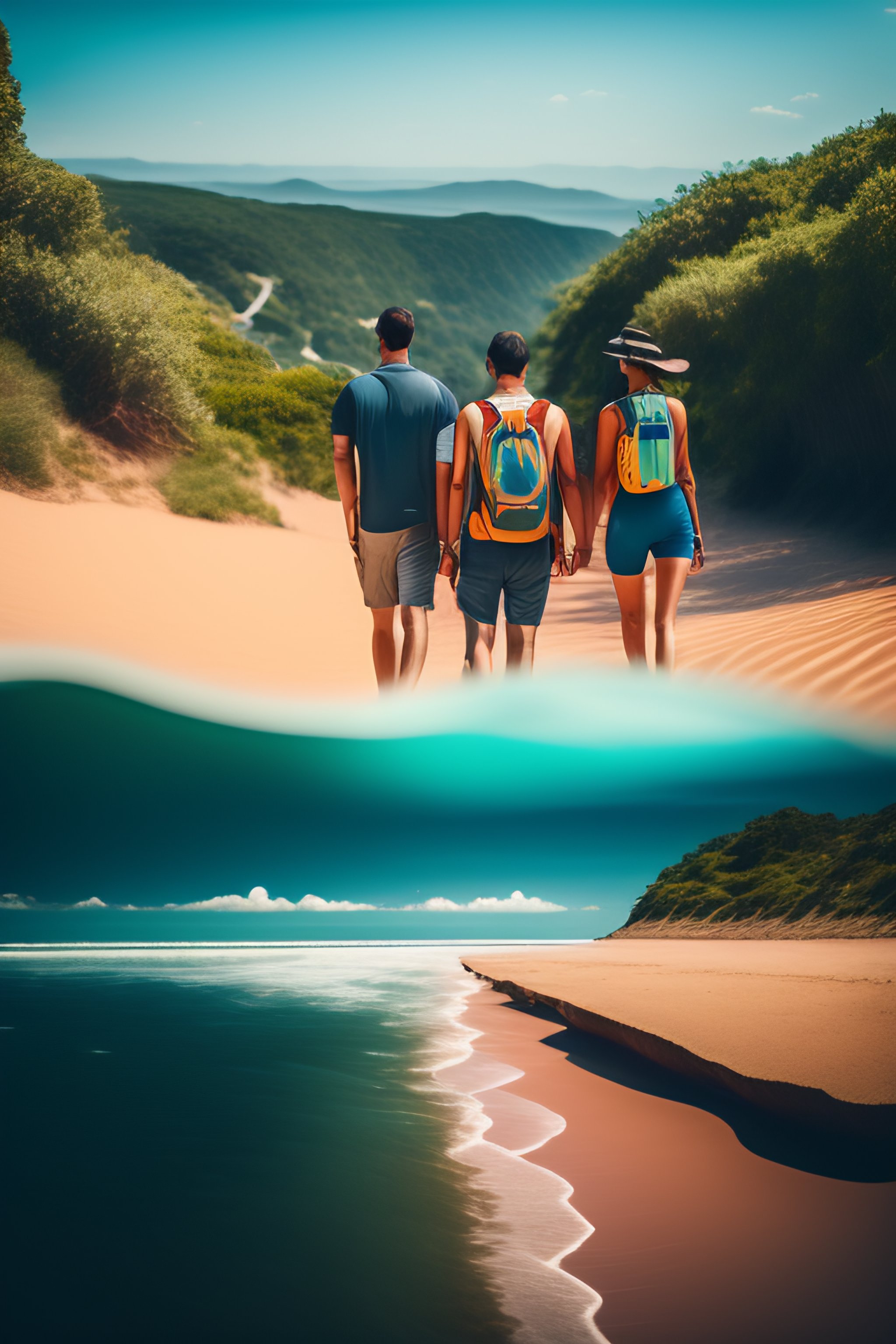 lexica-image-of-4-people-at-summer-vacation