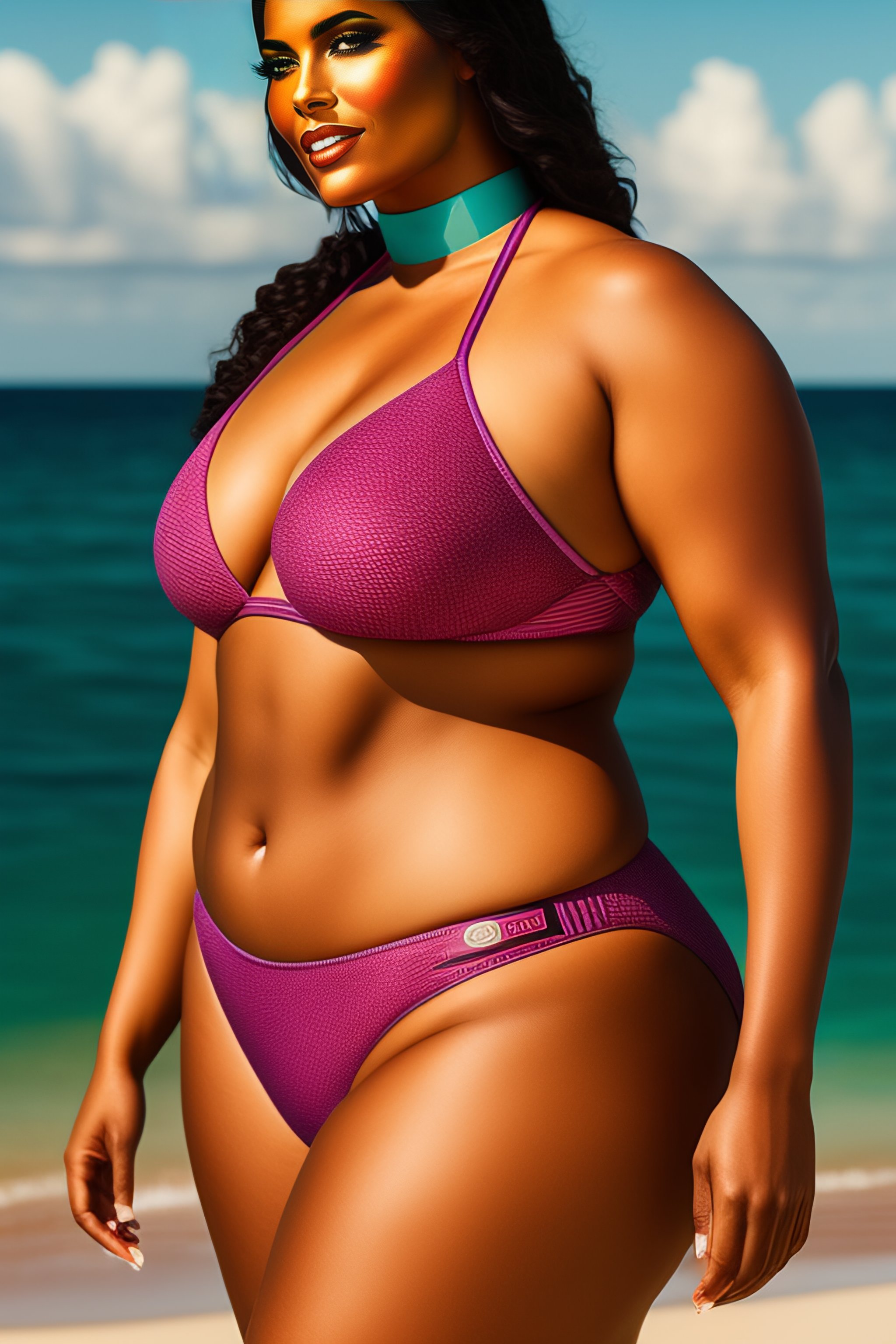 Thick women shop in bikinis