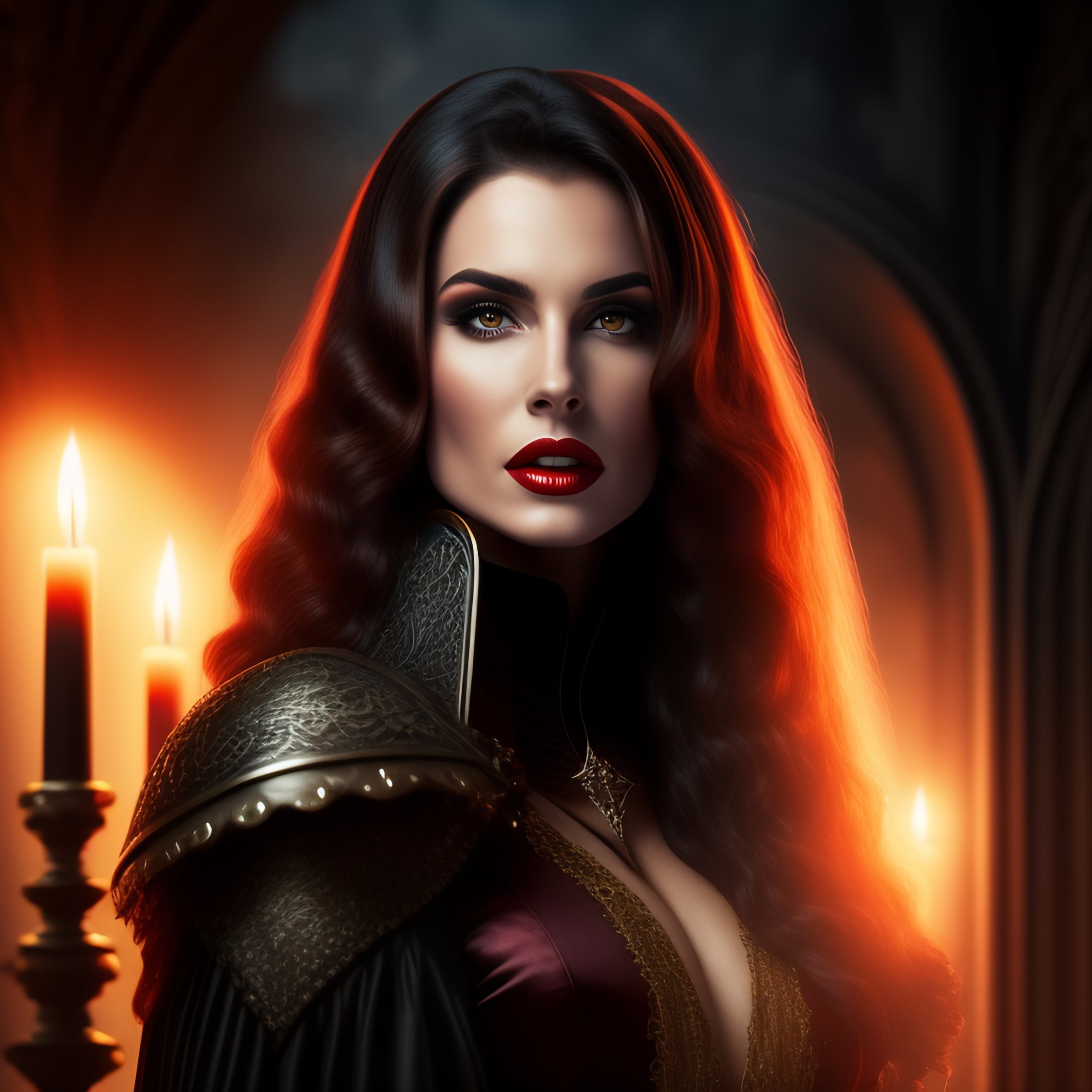 Lexica - A female vampire in a dark castle