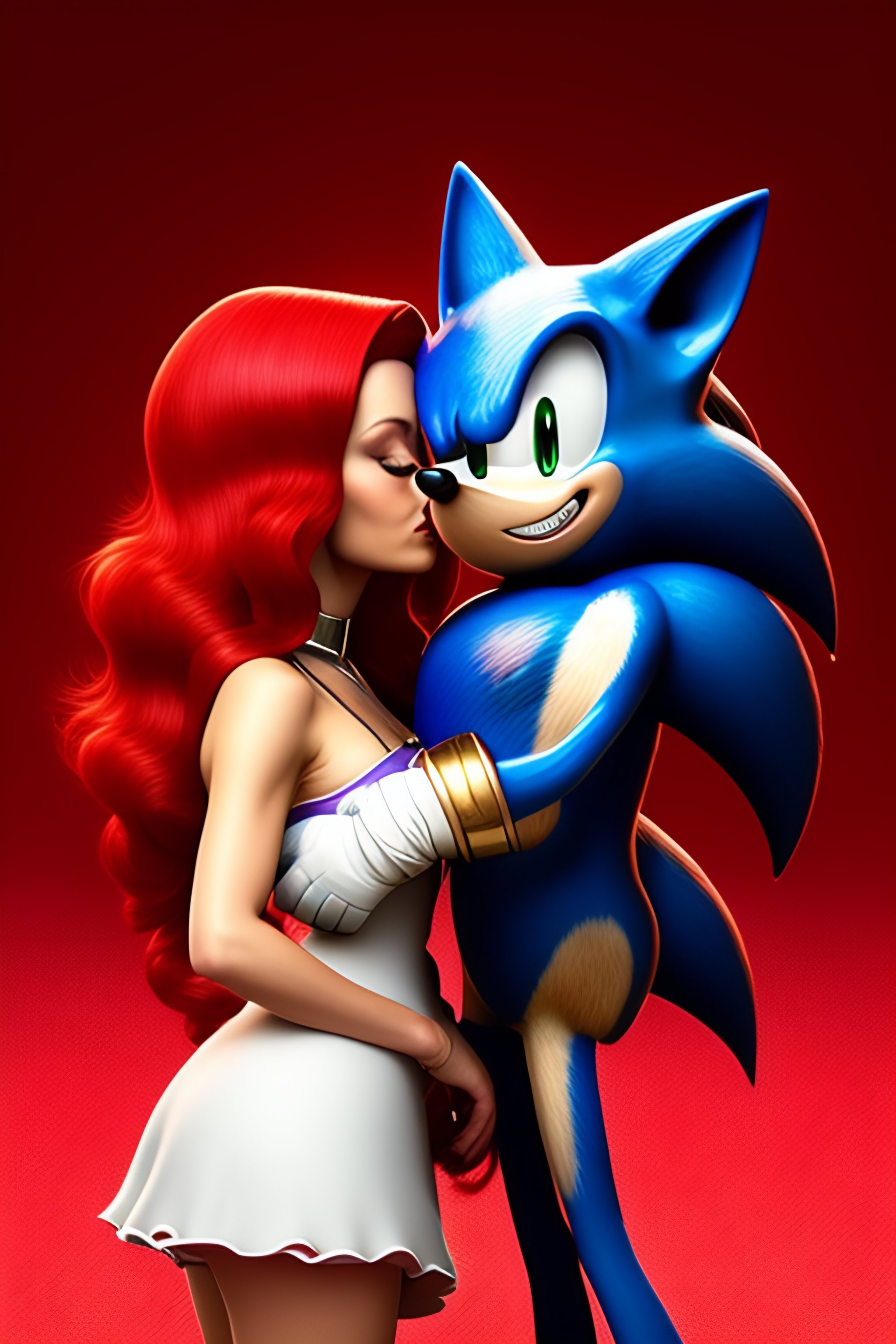 Lexica - Sonic kissing Amy Rose