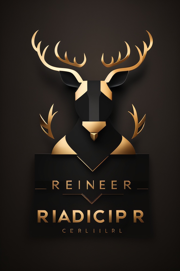 Lexica Modern reindeer logo with brand name is Three Reindeers