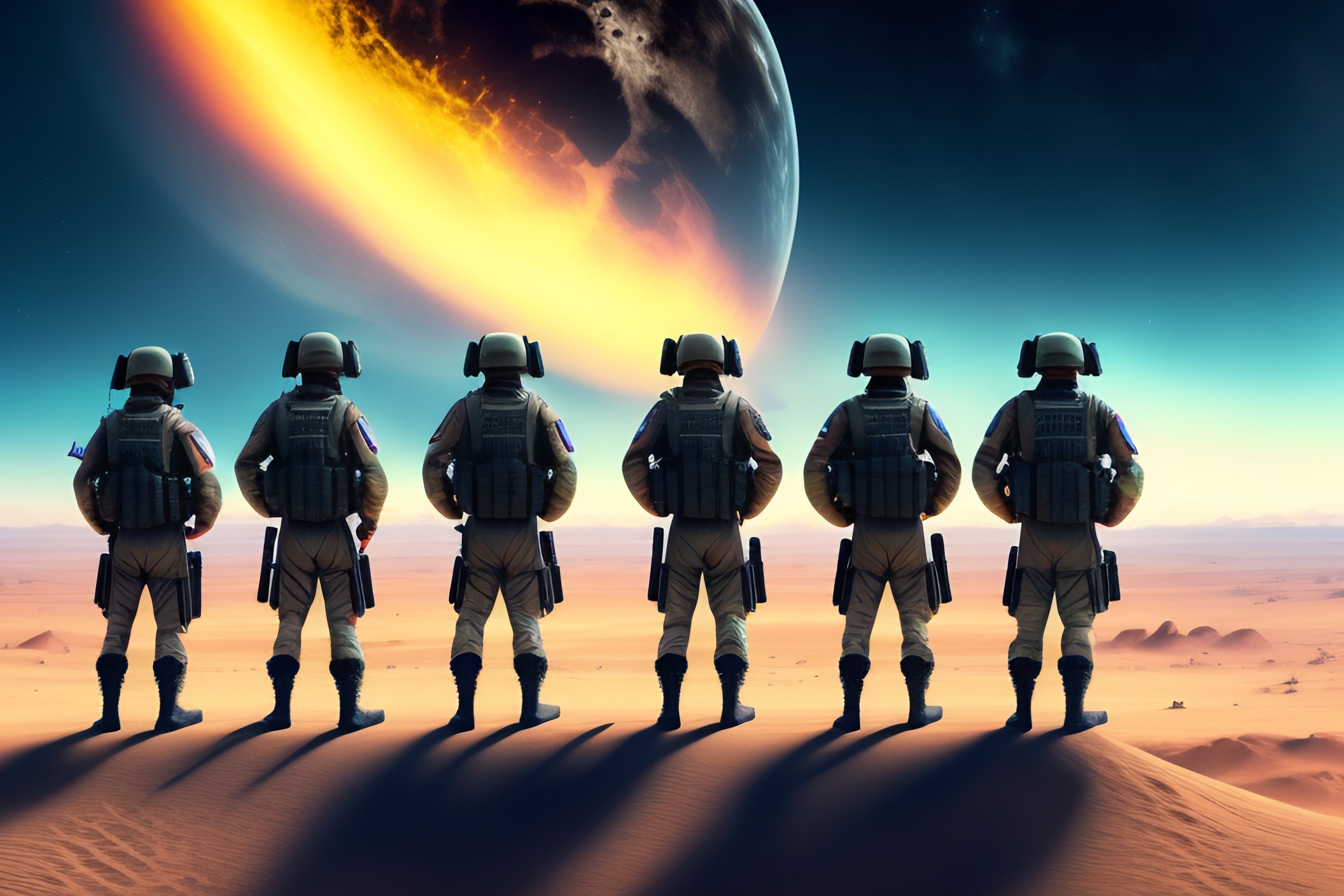Lexica - Five neon rabbits from the special forces squad, dressed in ...