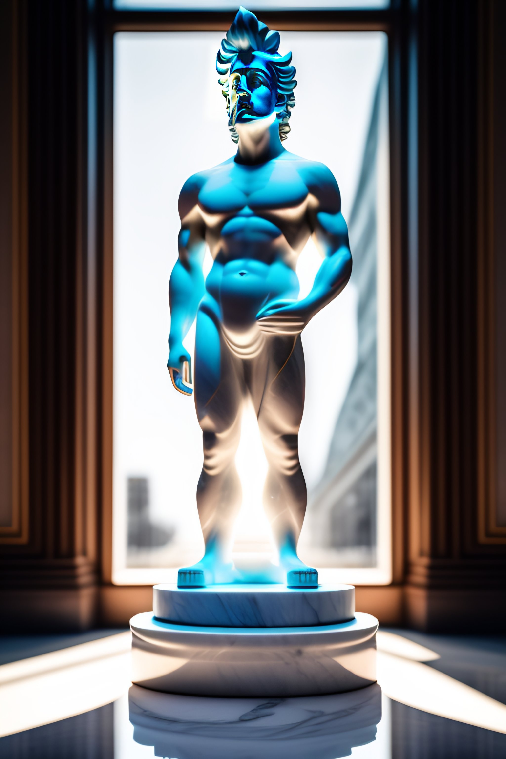 Lexica - Photo of a marble statue of Rick Sanchez from Rick and Morty ...
