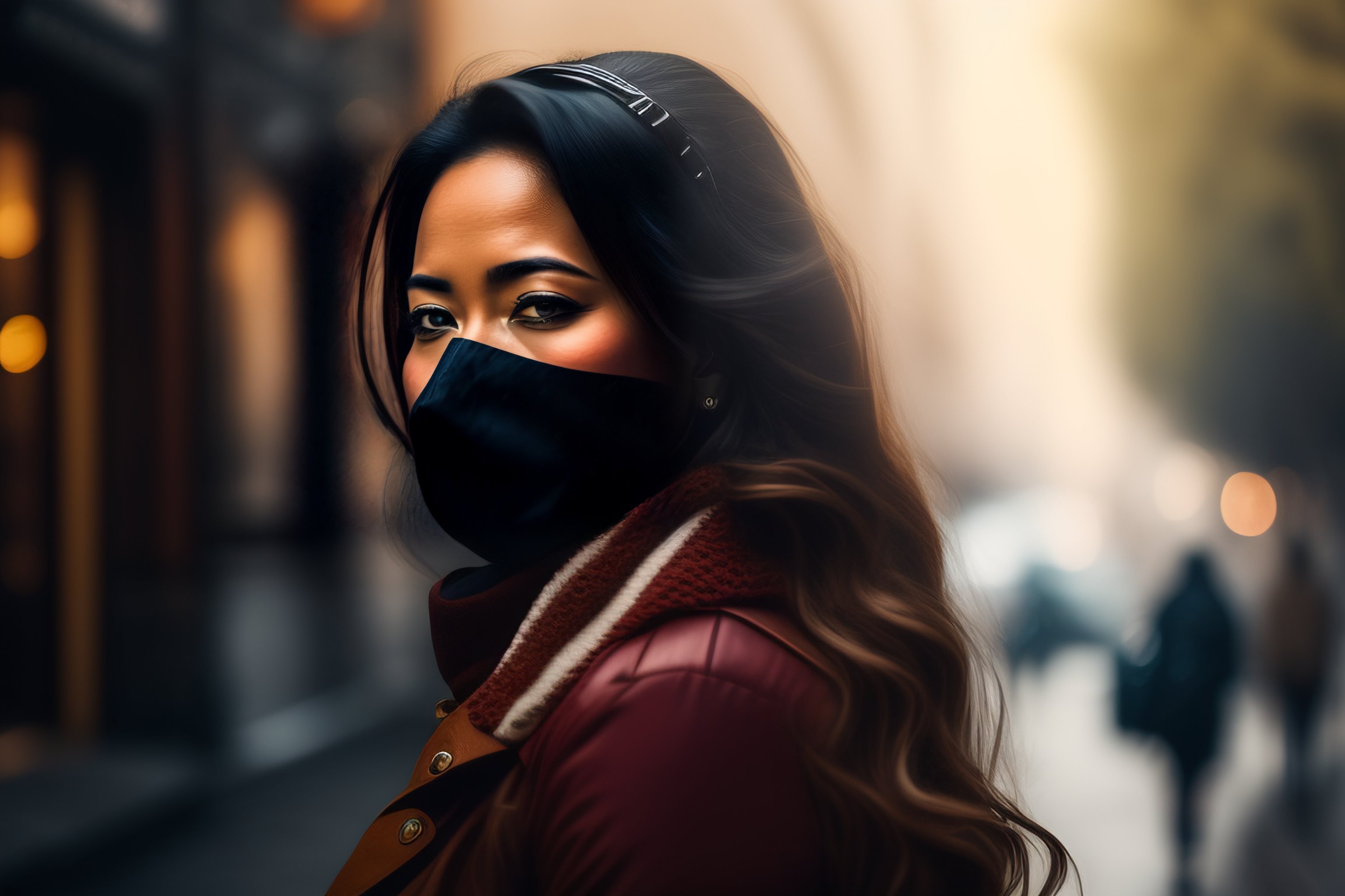 Lexica A woman with a mask