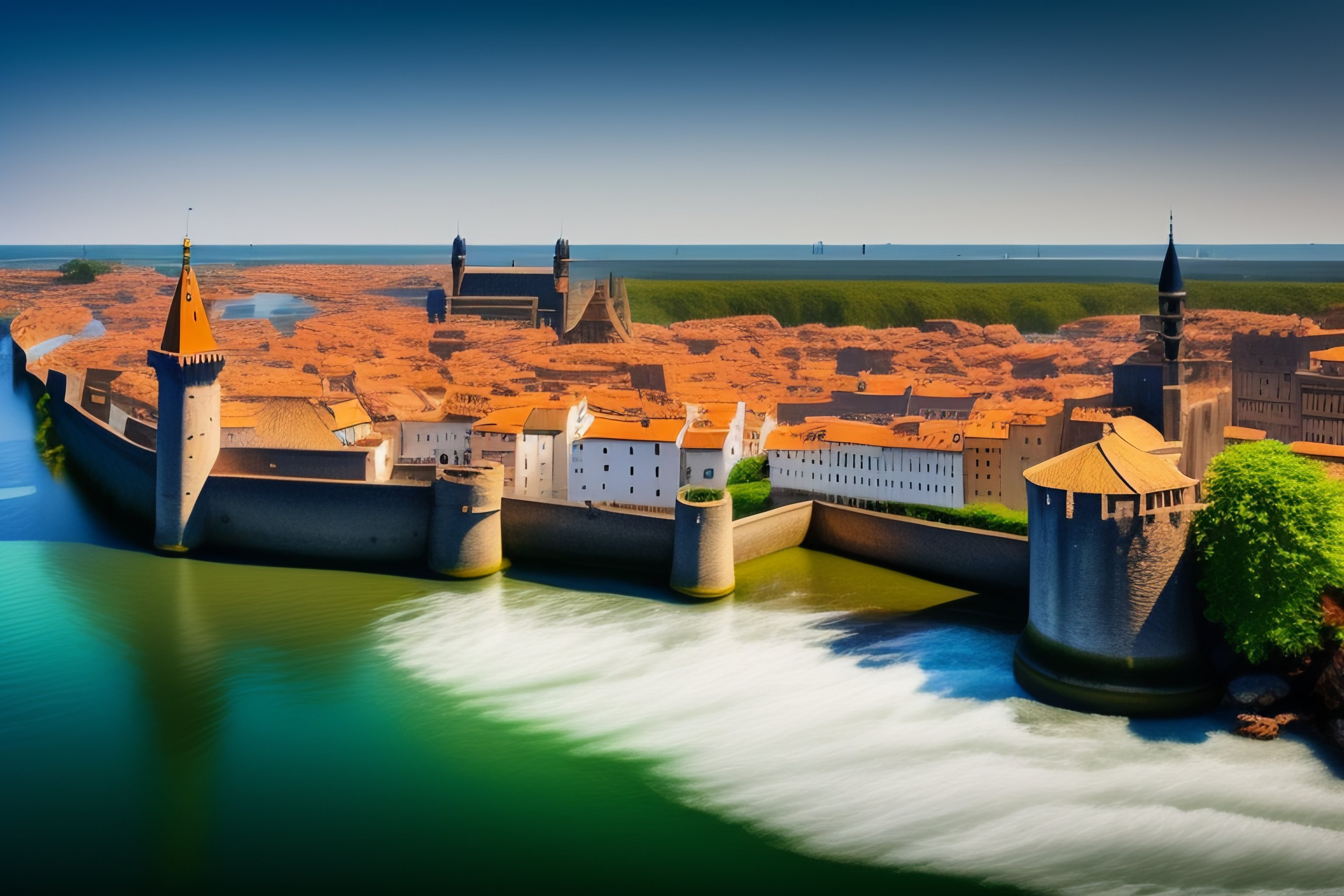 Lexica - A walled medieval city situated on five islands in the middle ...