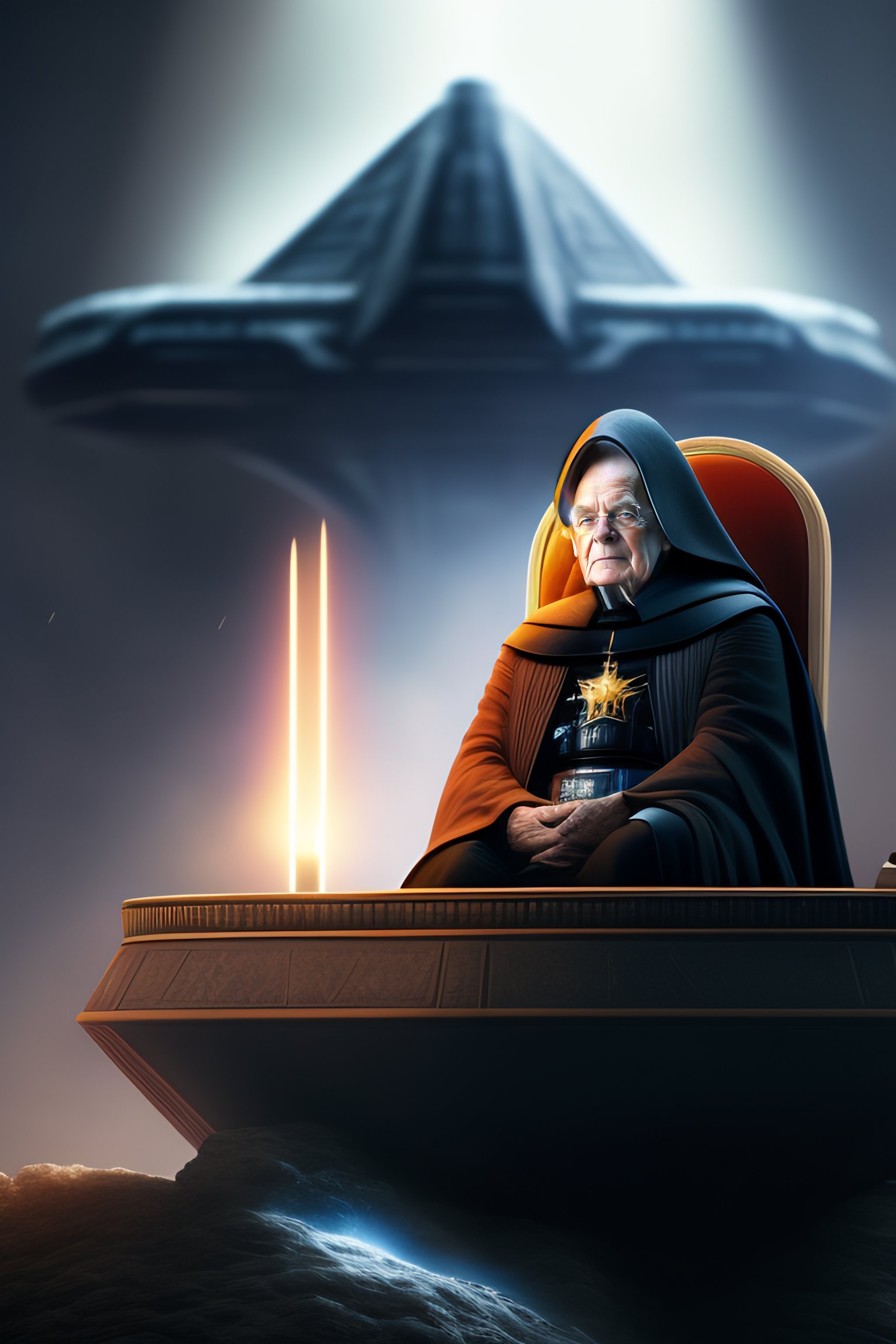 emperor palpatine on his throne