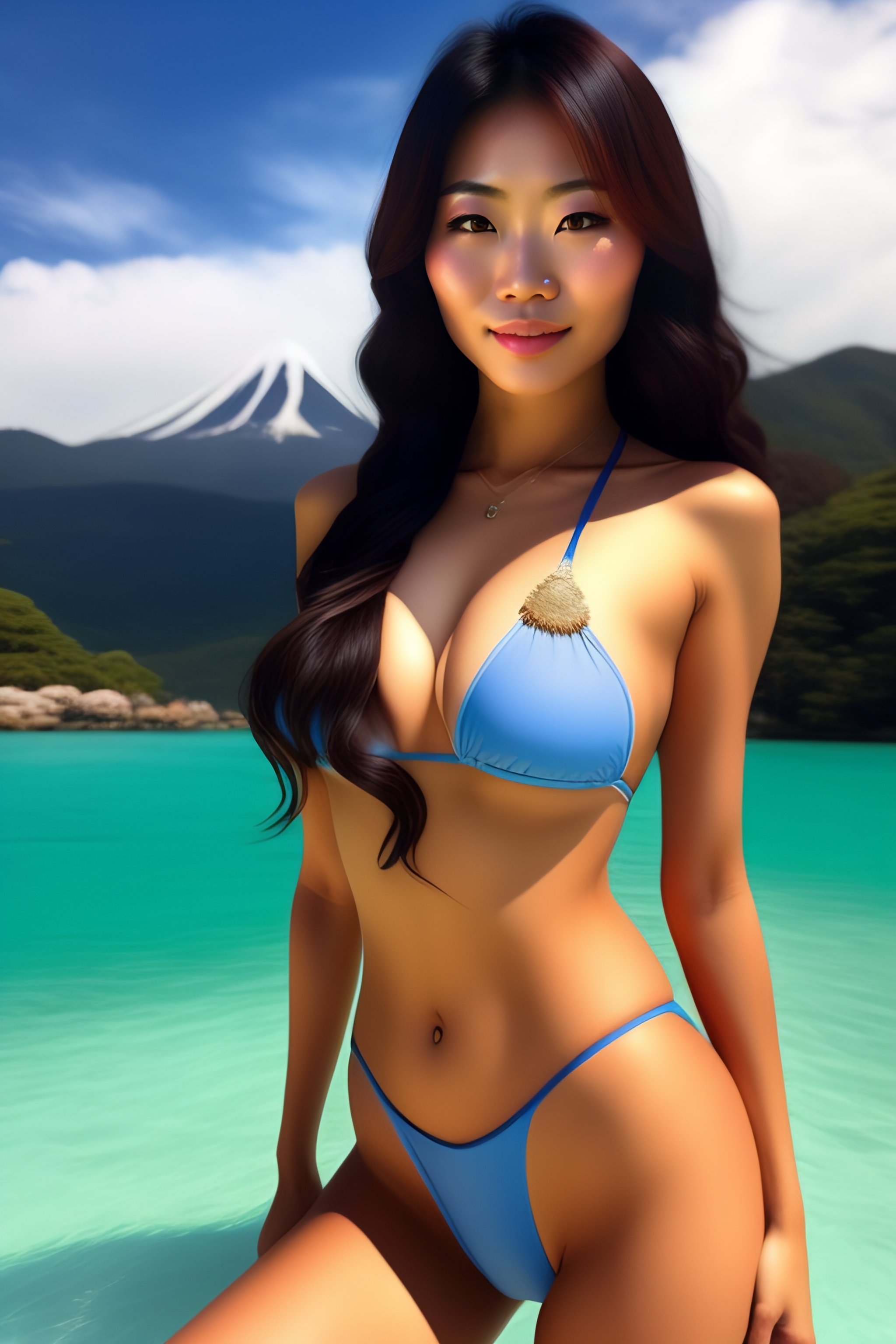 Lexica Cute Japanese Woman In A Bikini