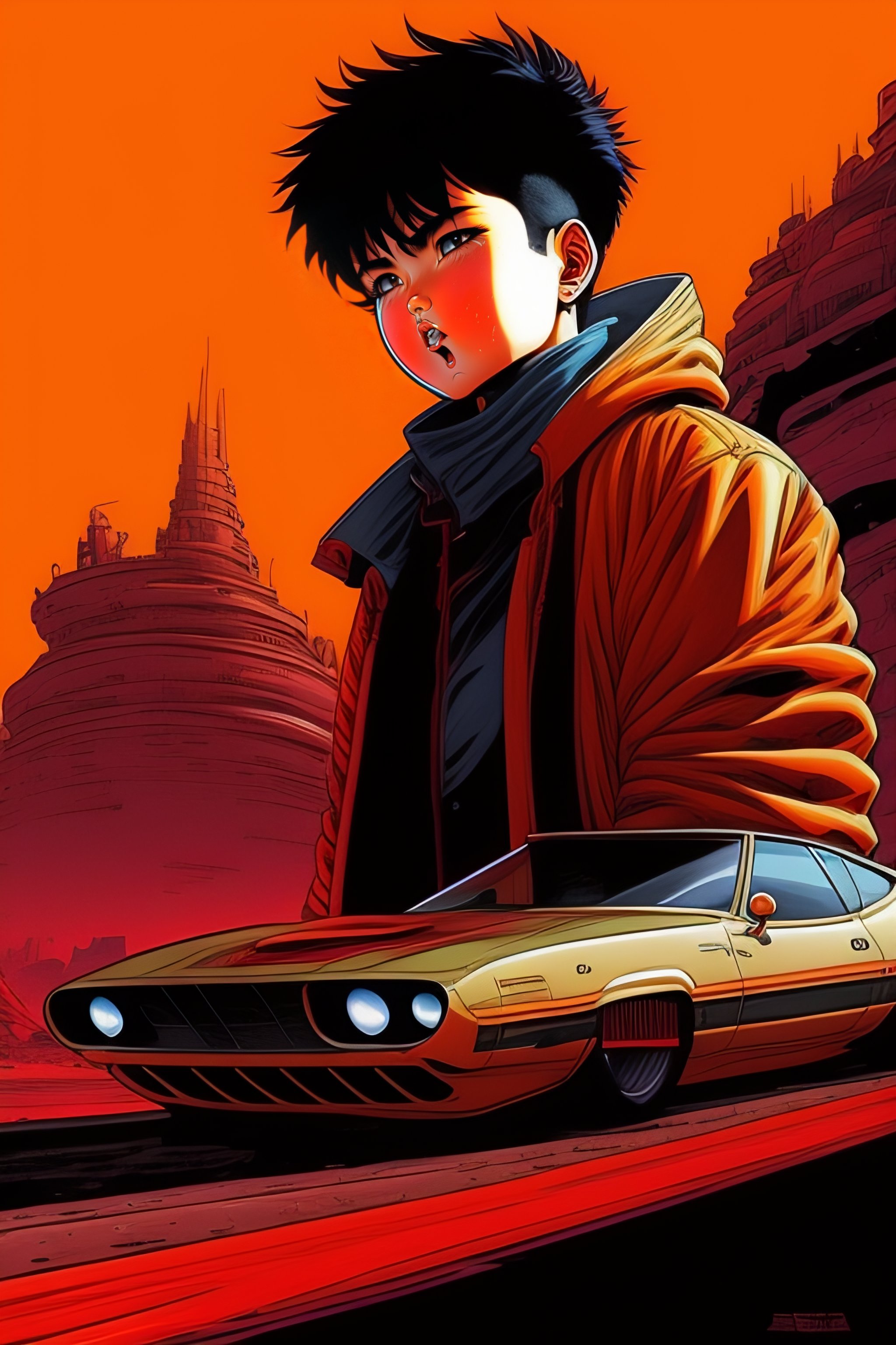 Lexica - Detailed comic book art, style of akira