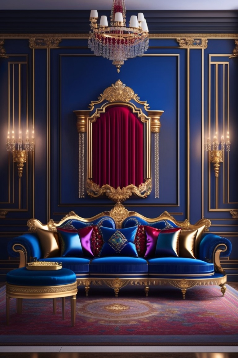 Lexica - Royal Grandeur: Infuse the living room with a sense of ...