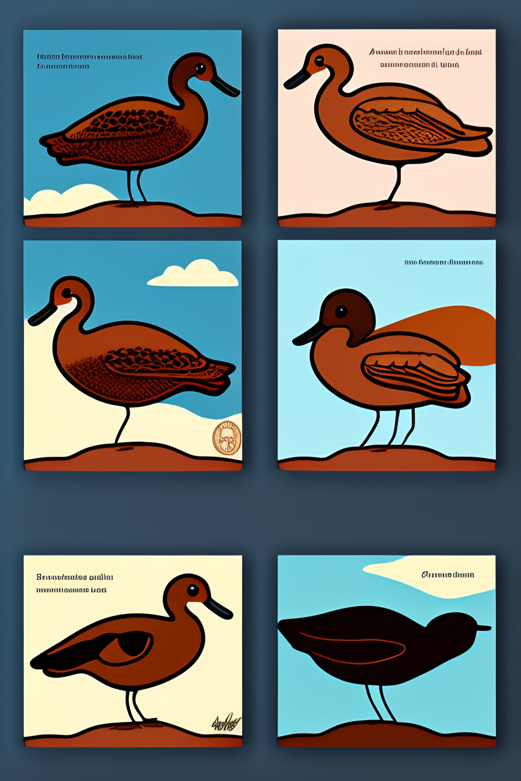 Lexica - Cartoon drawing strip of a brown widgeon