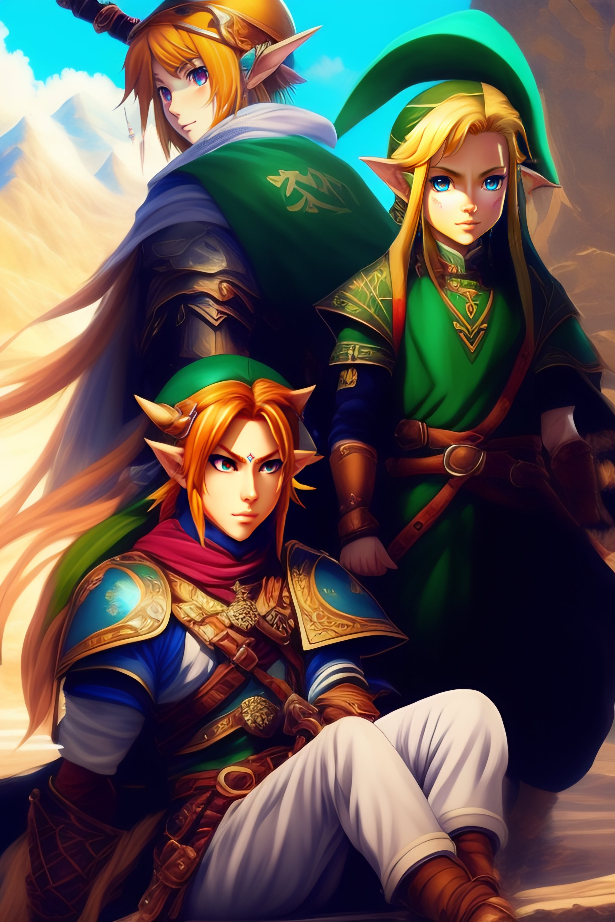 Ocarina of Time AU - Zelda and Link by Kaikkei on DeviantArt