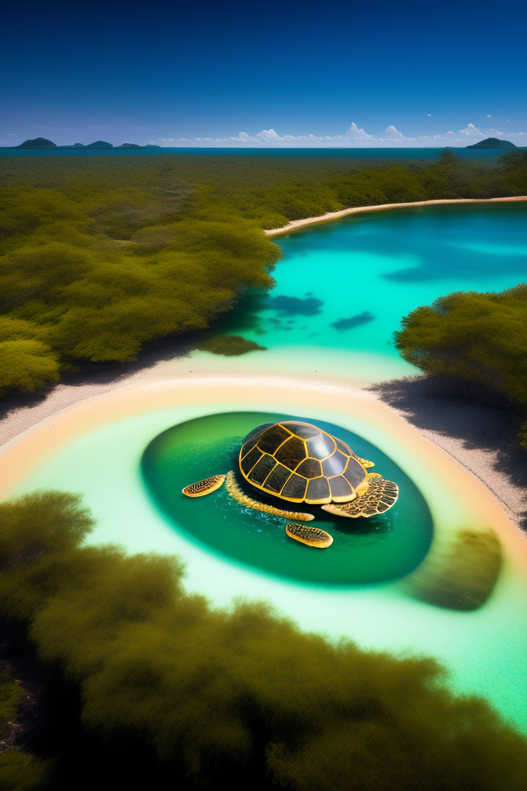 Lexica - Turtle carrying island on its' back