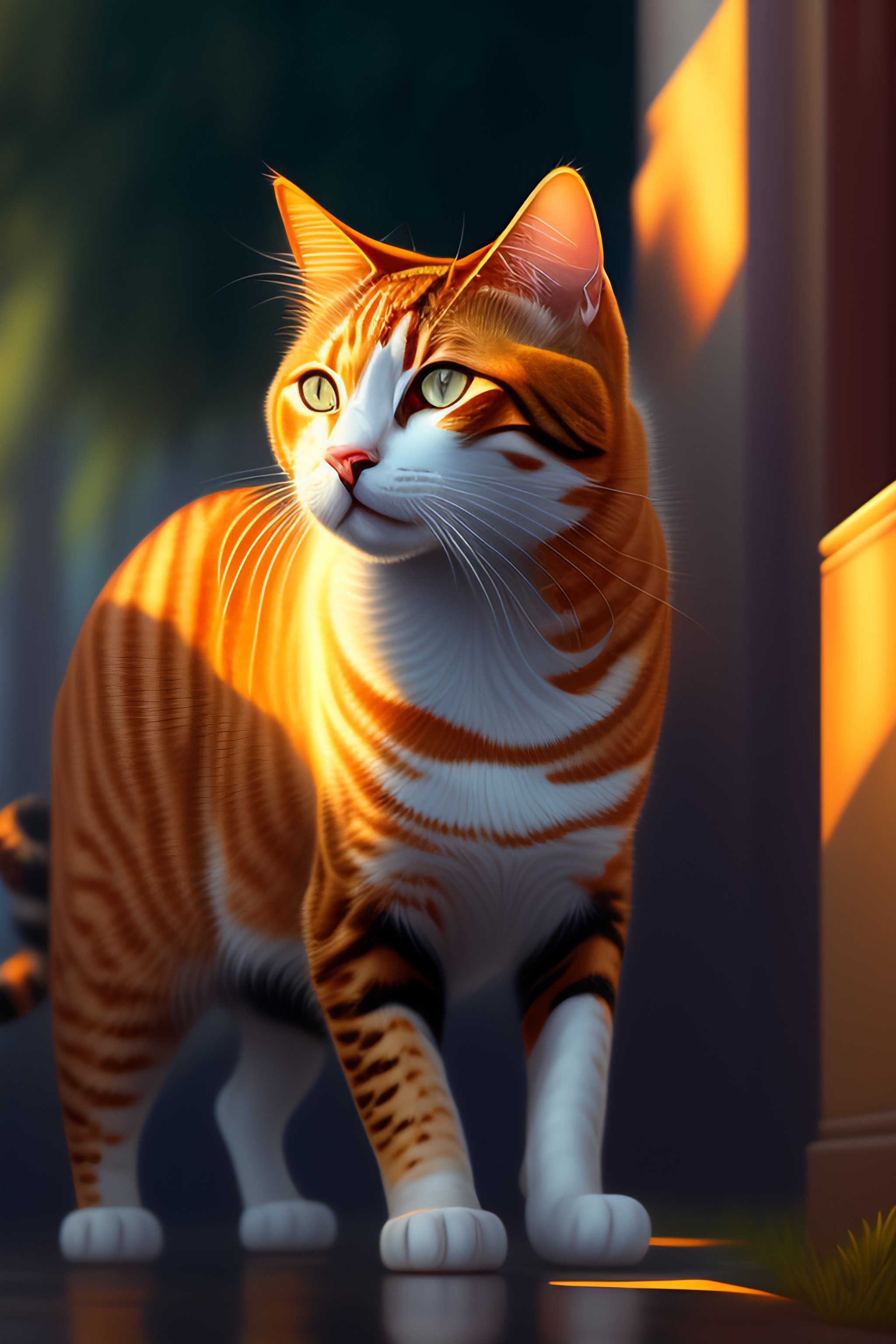 Lexica - Excellent painted isometric view of cat, high quality ...