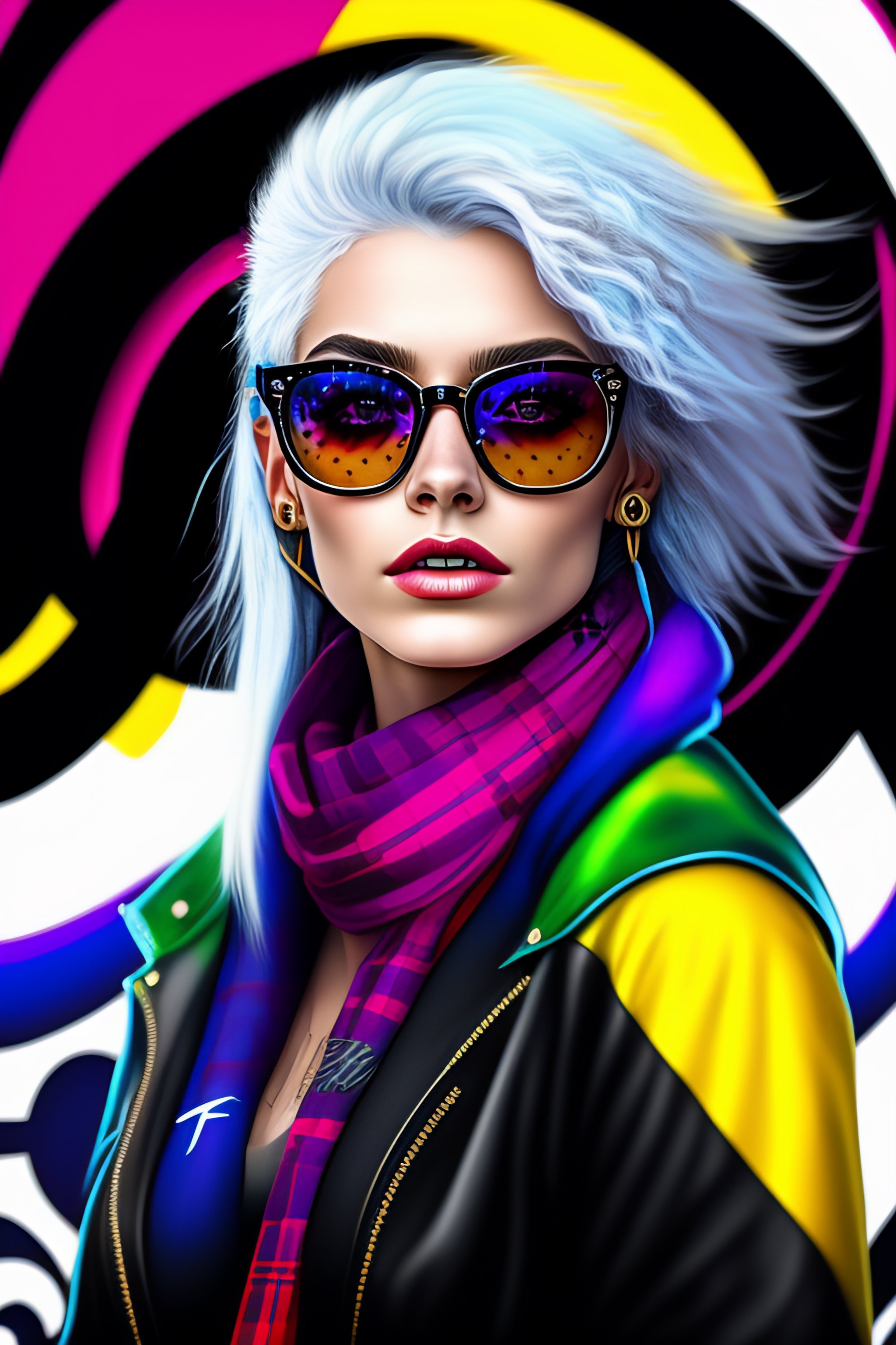Lexica - Highly detailed portrait of a sewer emo ciber punk woman ...