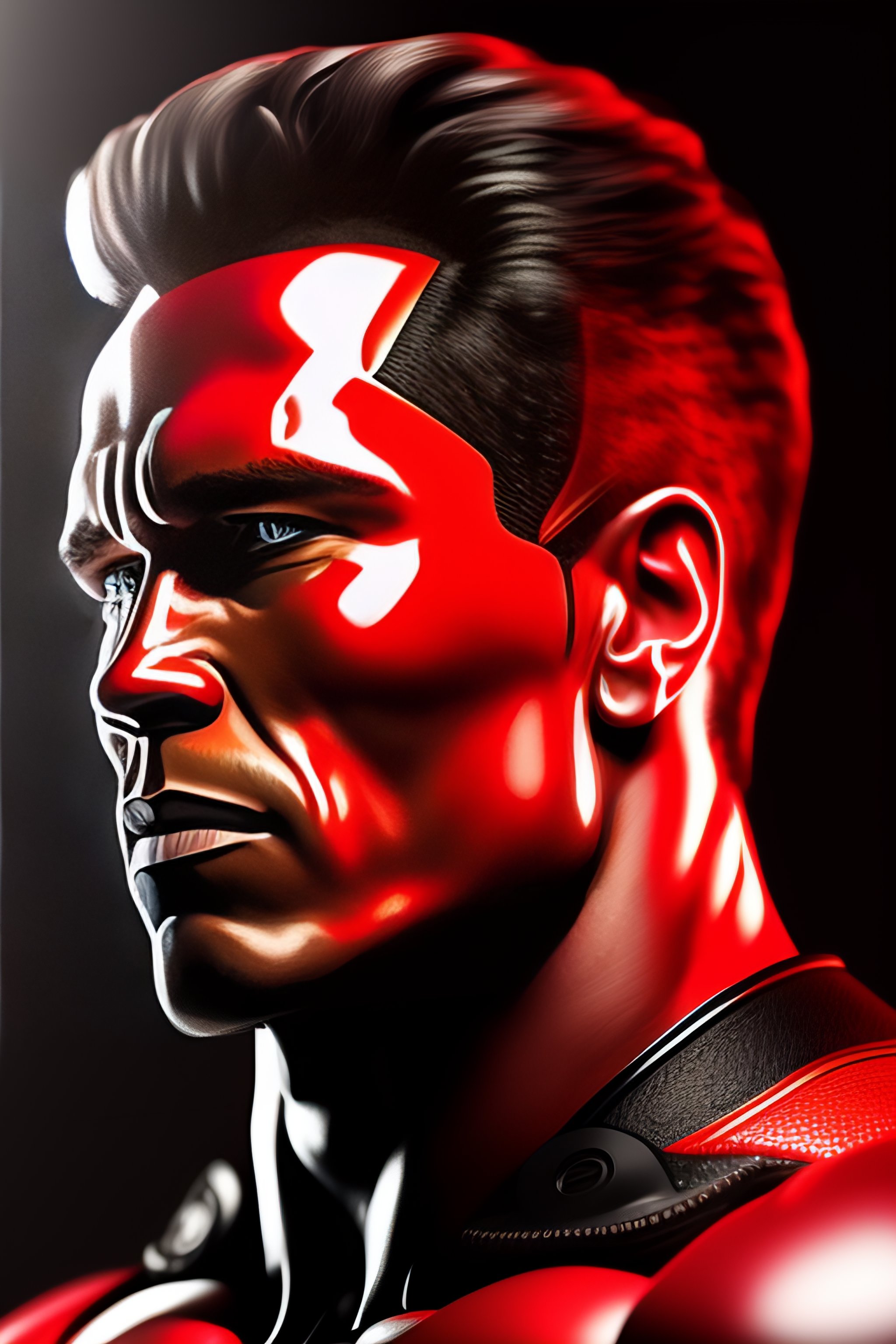 Lexica - Highly detailed portrait of arnold schwarzenegger , cyborg ...