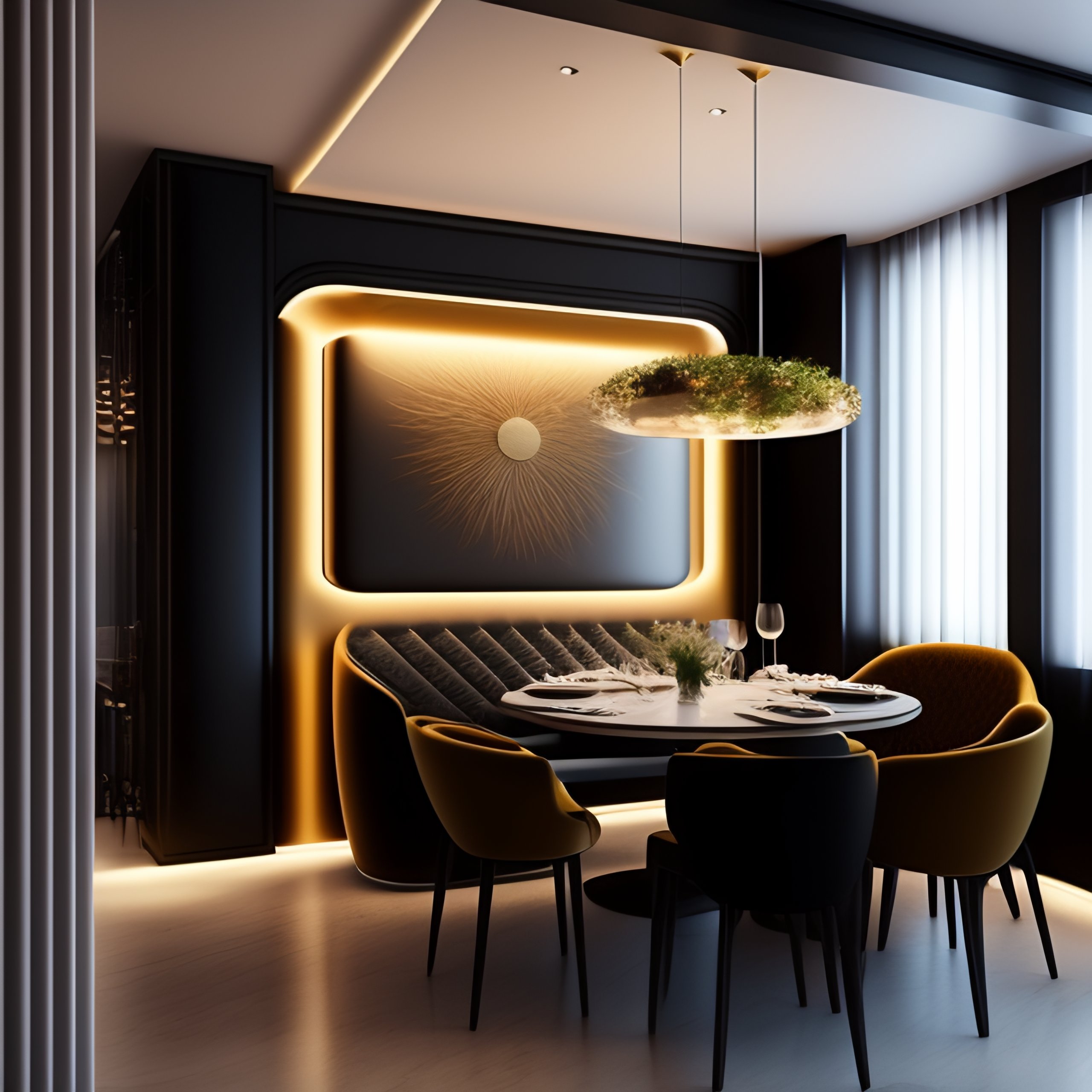Lexica - Simple looks, restaurants interior, realastic