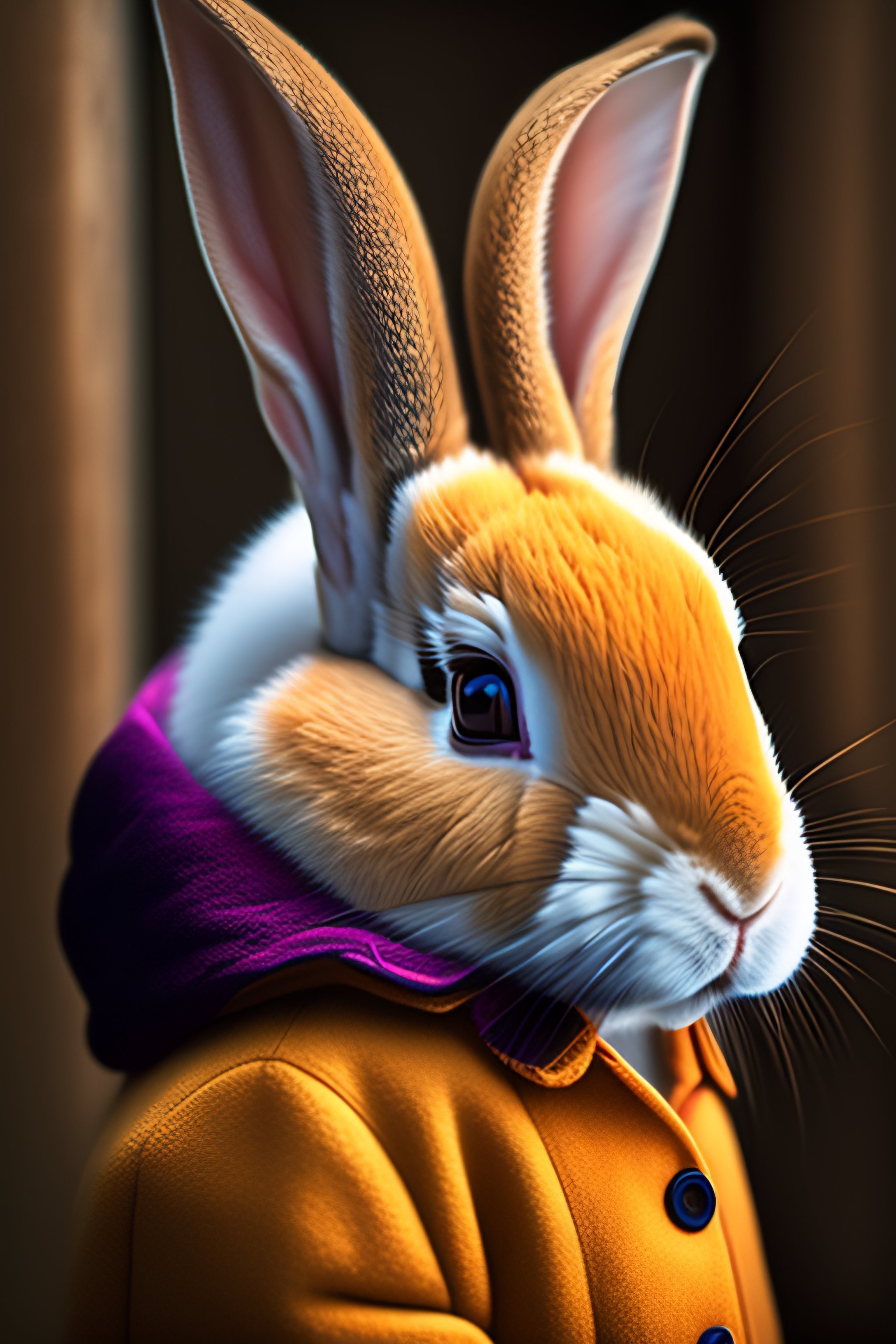 Lexica - A rabbit in a Colombian coat and accessories