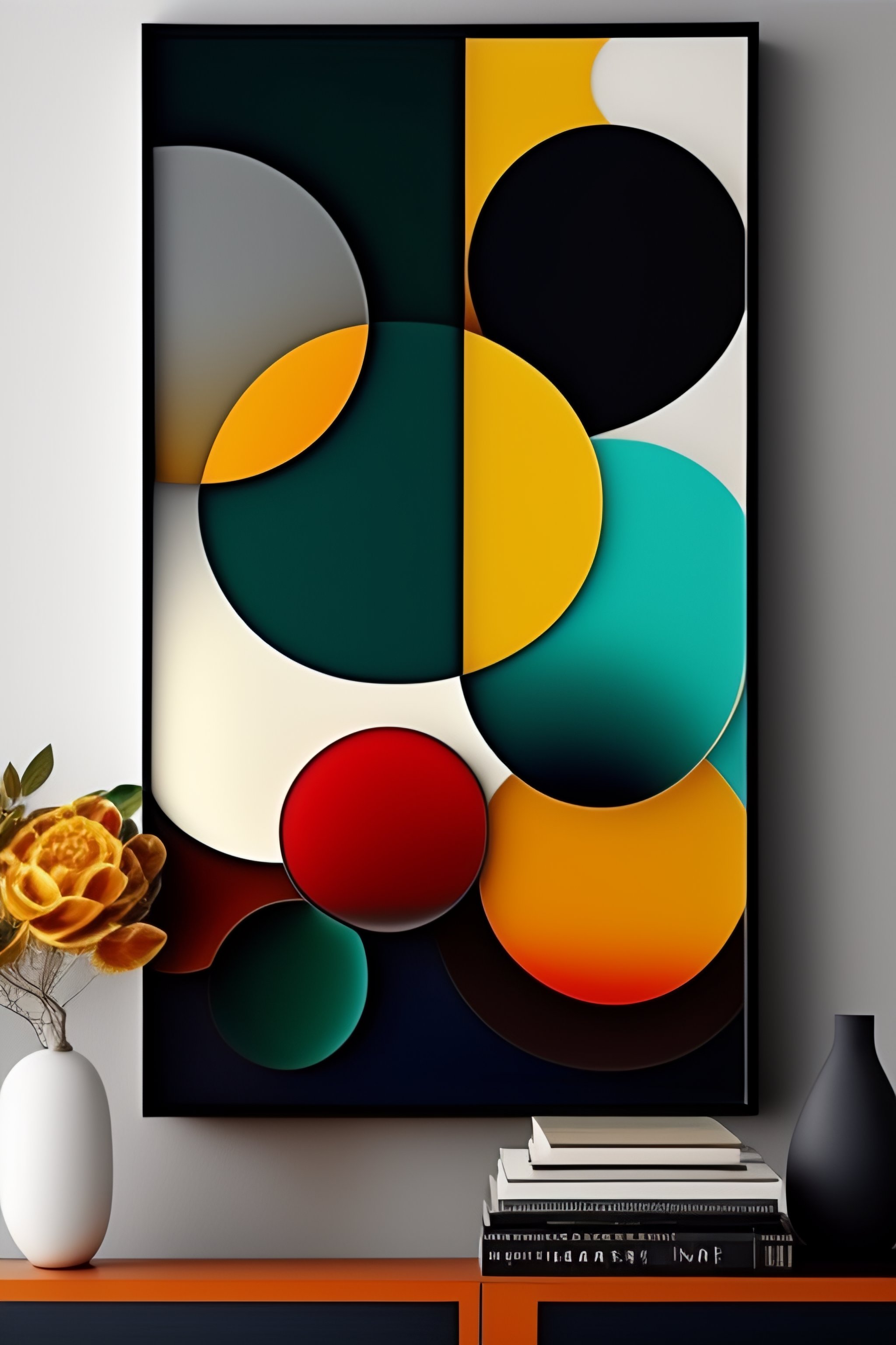 Lexica Create design of mid century modern wall art