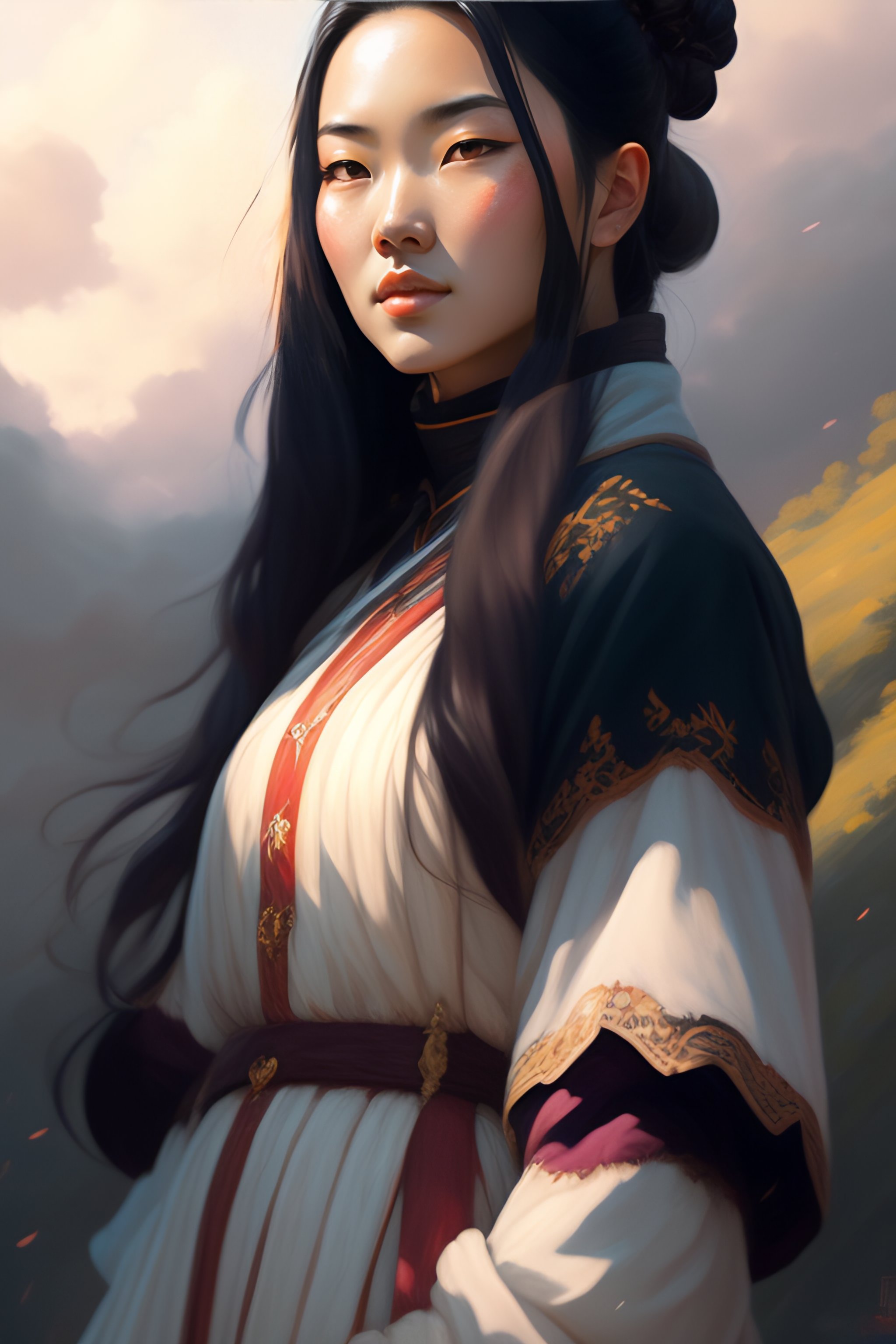 Lexica - Portrait of Nezuko from Demon Slayer Anime, countryside, calm ...