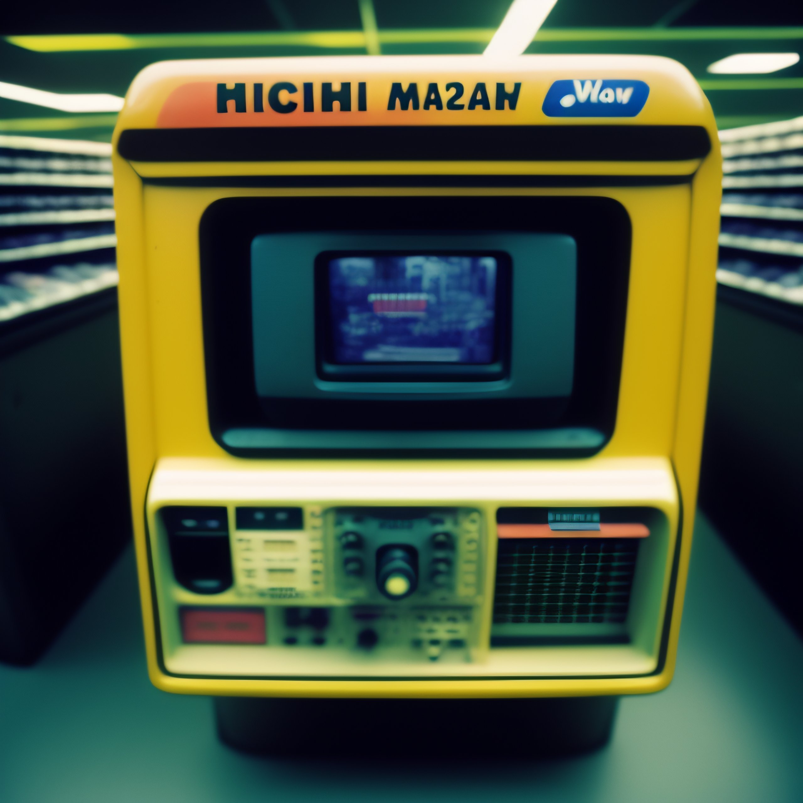 Lexica Analog horror of a walmart self checkout machine, creepy, old