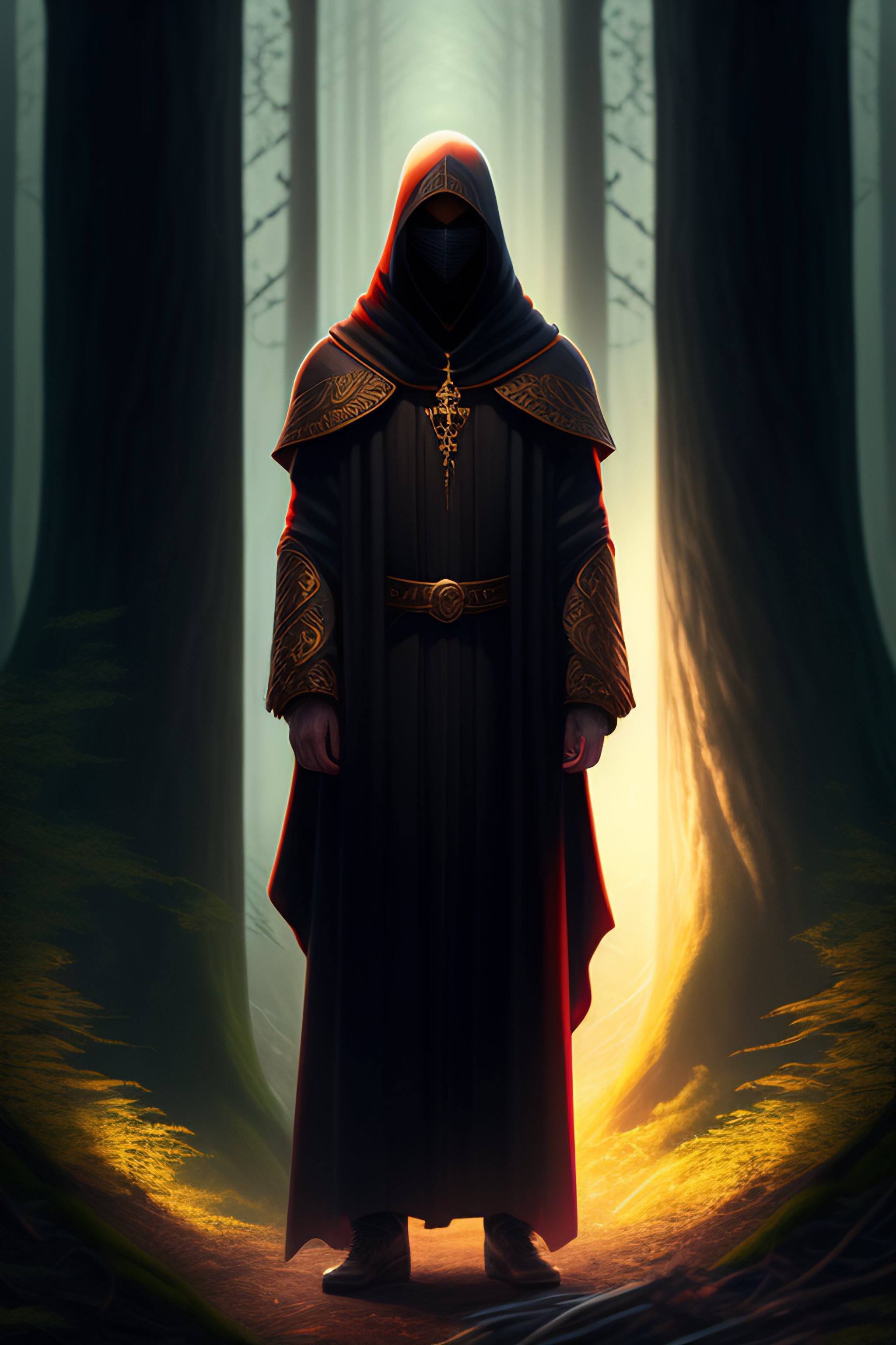 Lexica Detailed high quality concept art of gothic cultist standing